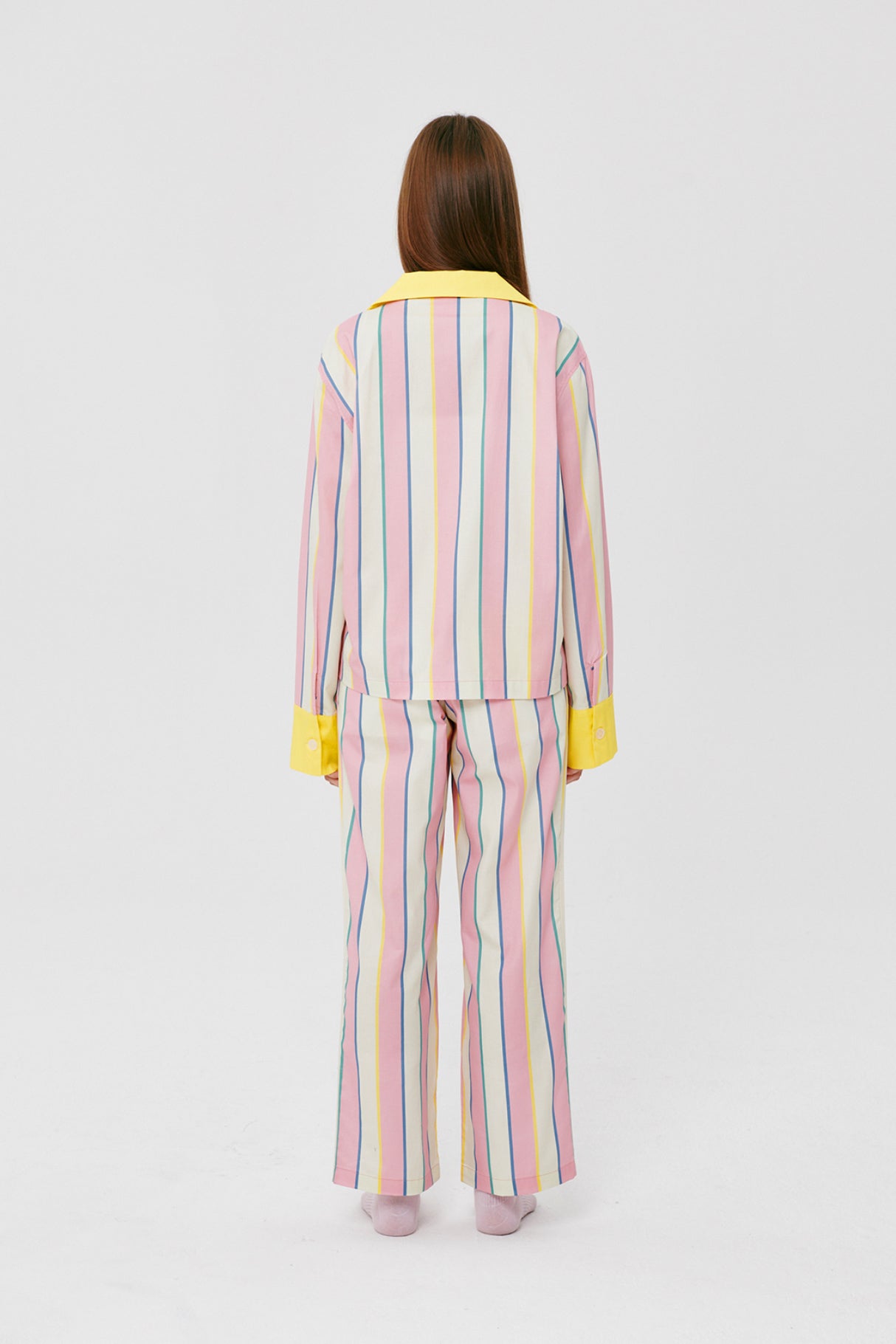 Creamy Stripe Loungewear Set by Foli