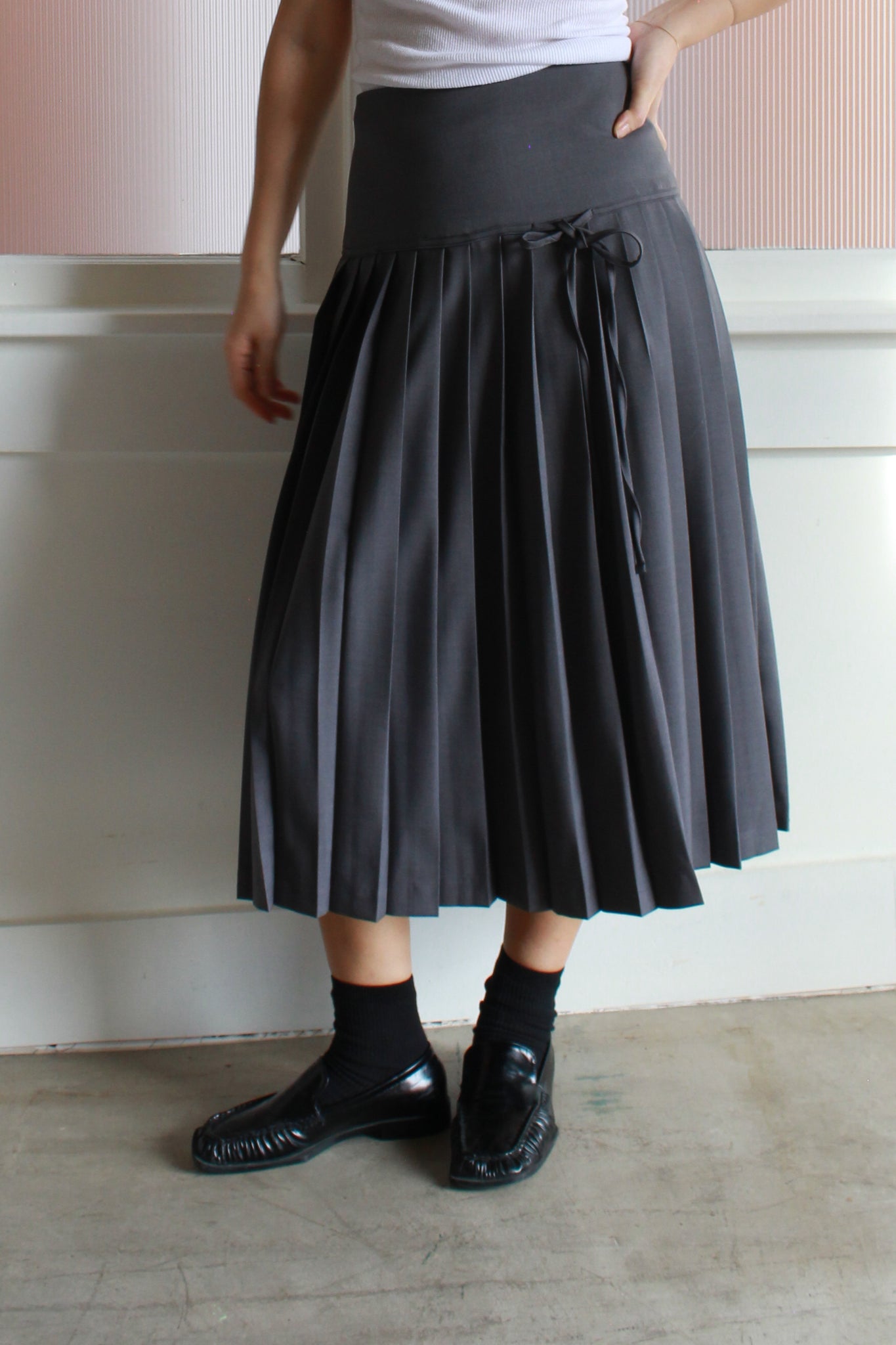 Ribbon Pleats Skirt