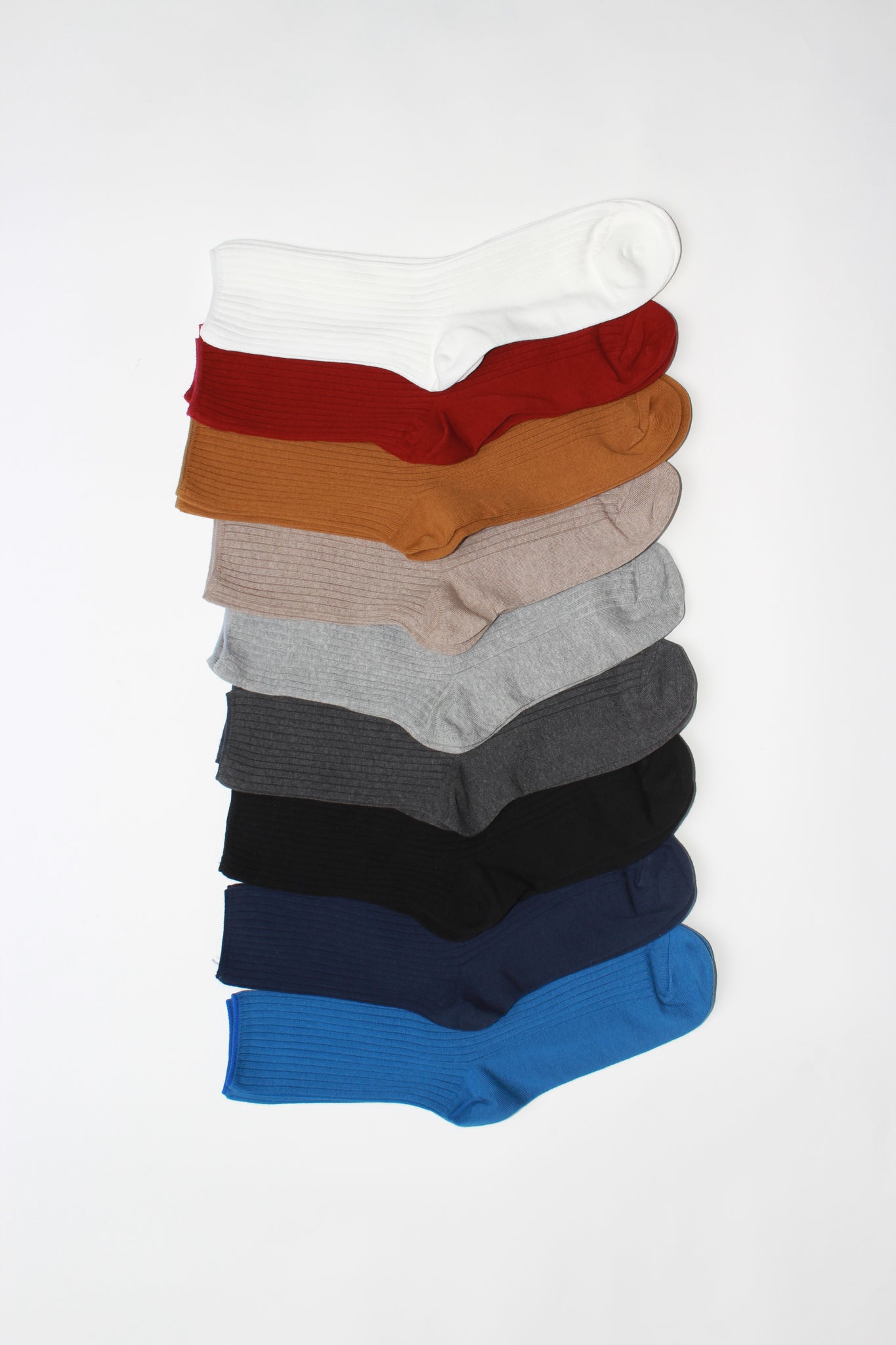 Unisex Ribbed Cotton Socks (9 Colors)