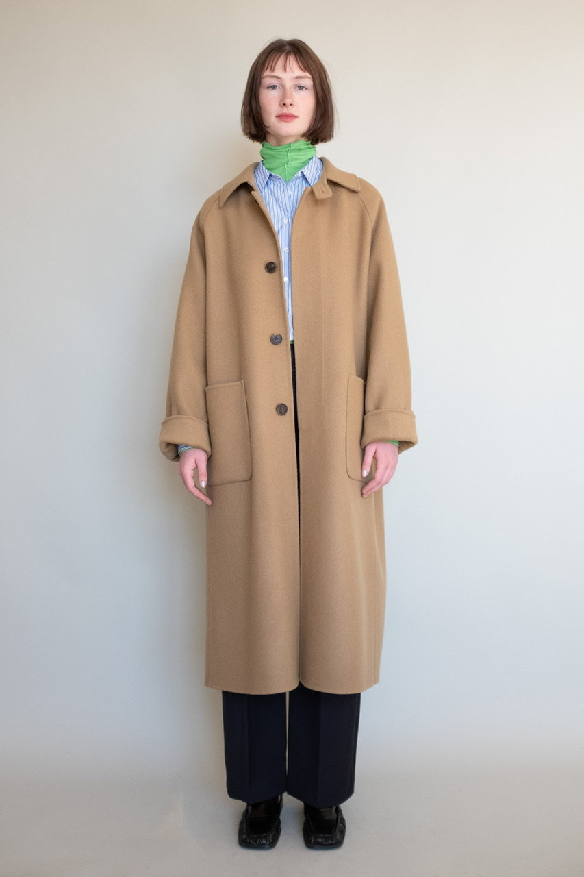 Handmade) Oversized Unisex Coat in Camel