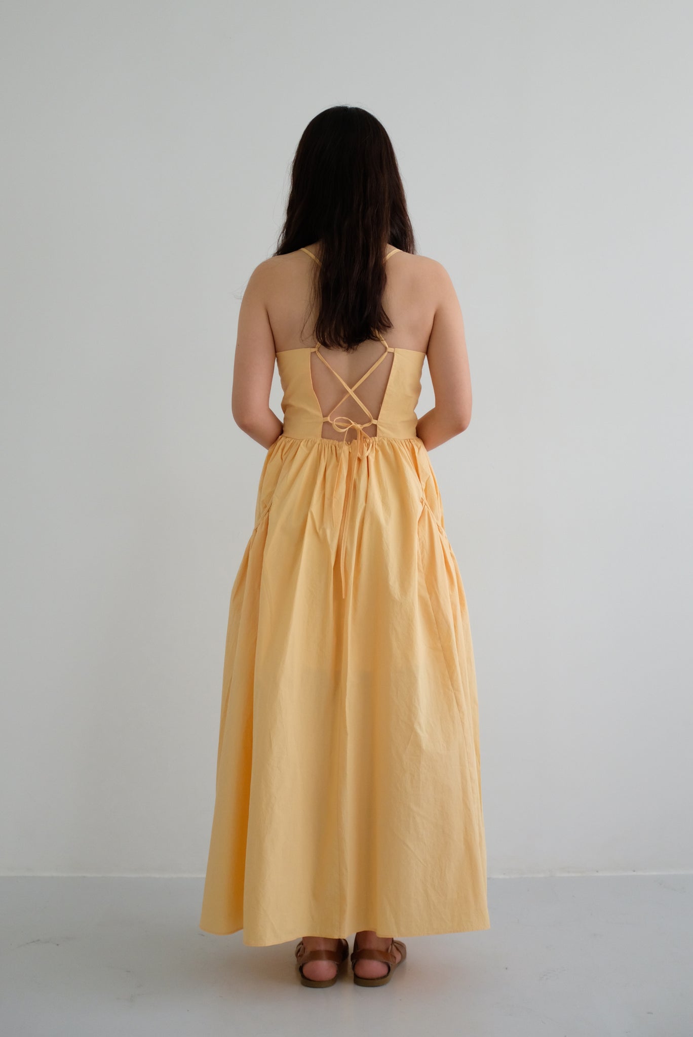 Open Back Cross Dress (3 Colors)