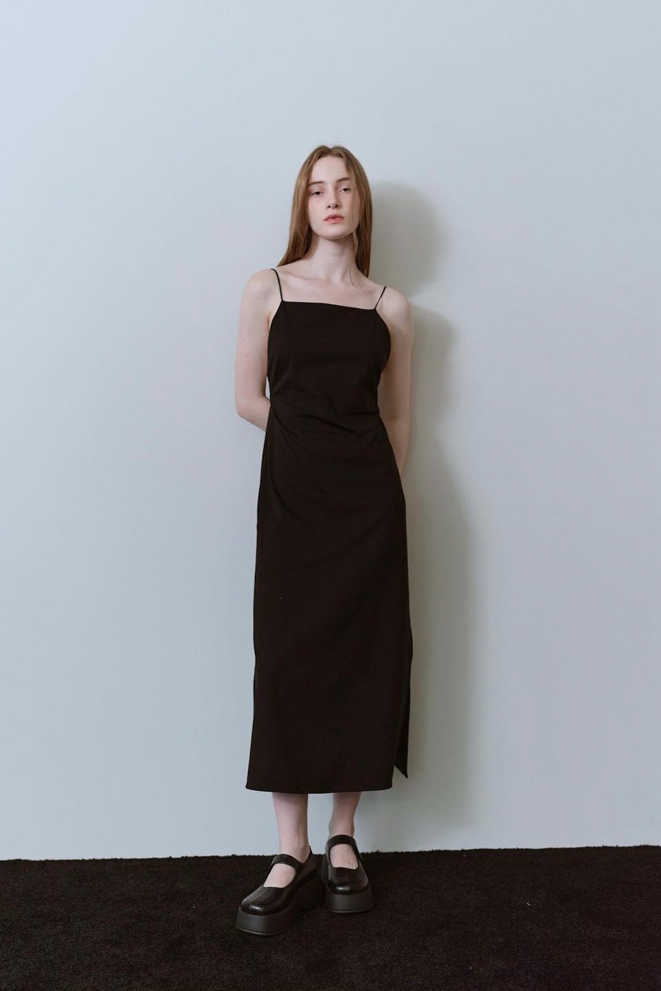 Line Strap Open Back Dress (2 Colors)