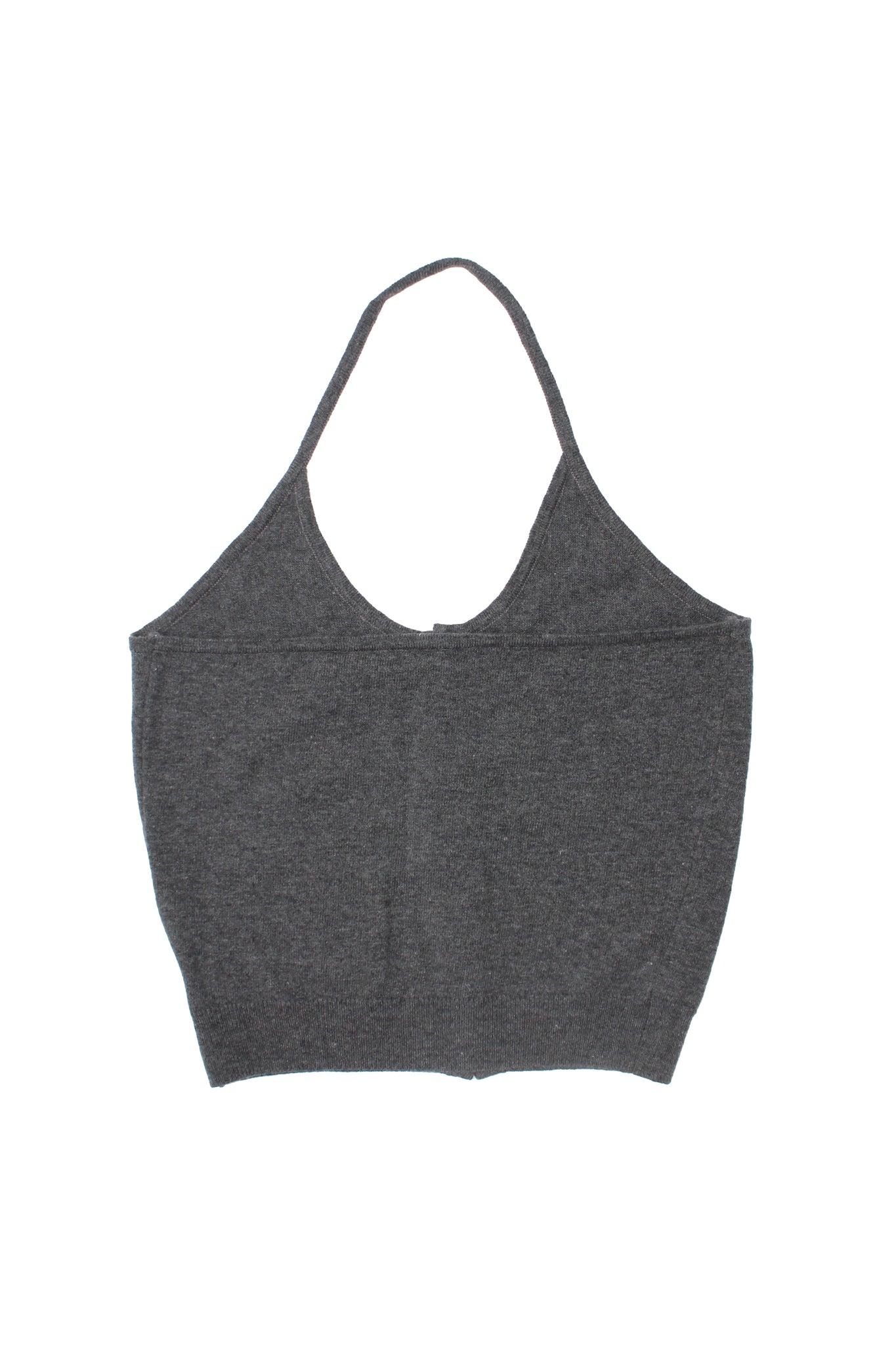 Ago Halter Knit Top in Charcoal