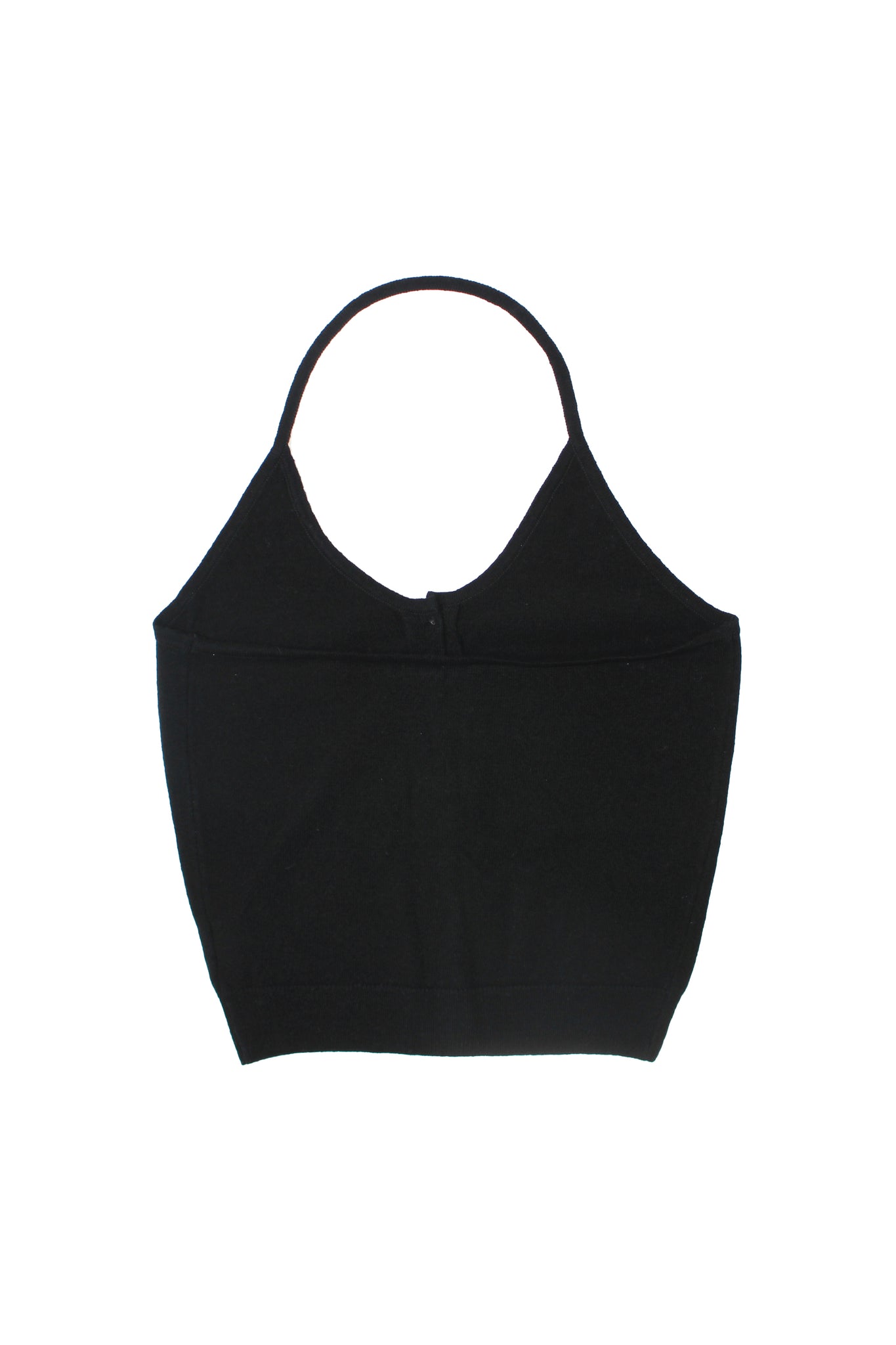 Ago Halter Knit Top in Black