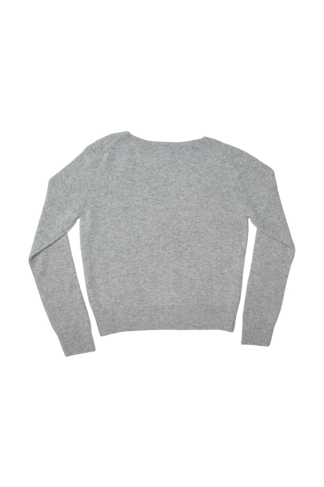 Wool Button Scarf Knit in Grey