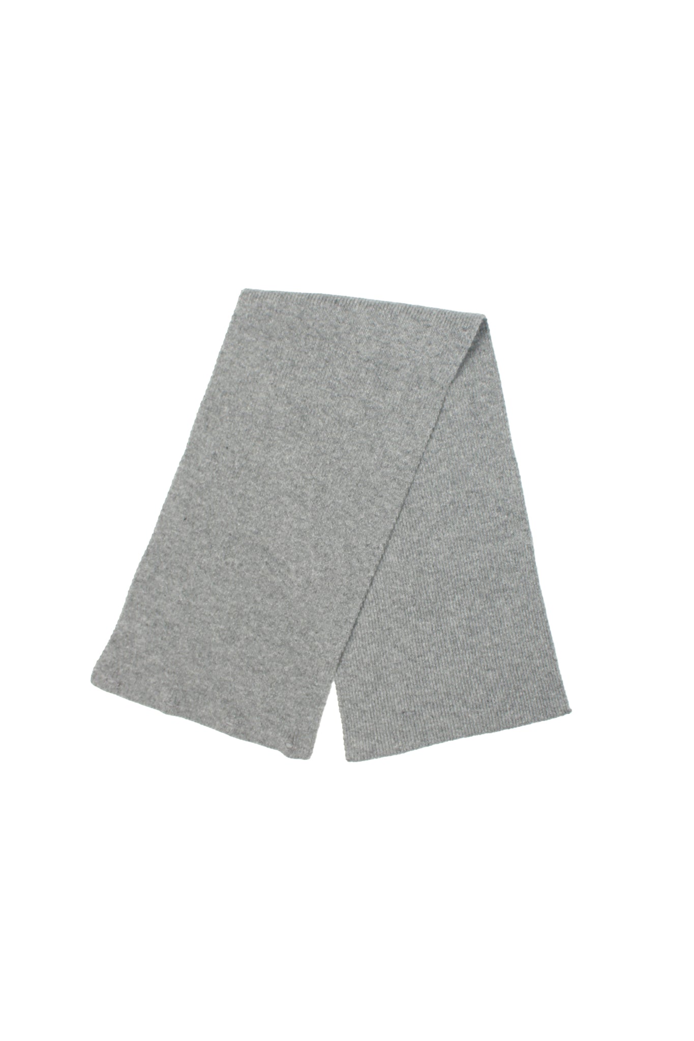 Wool Button Scarf Knit in Grey