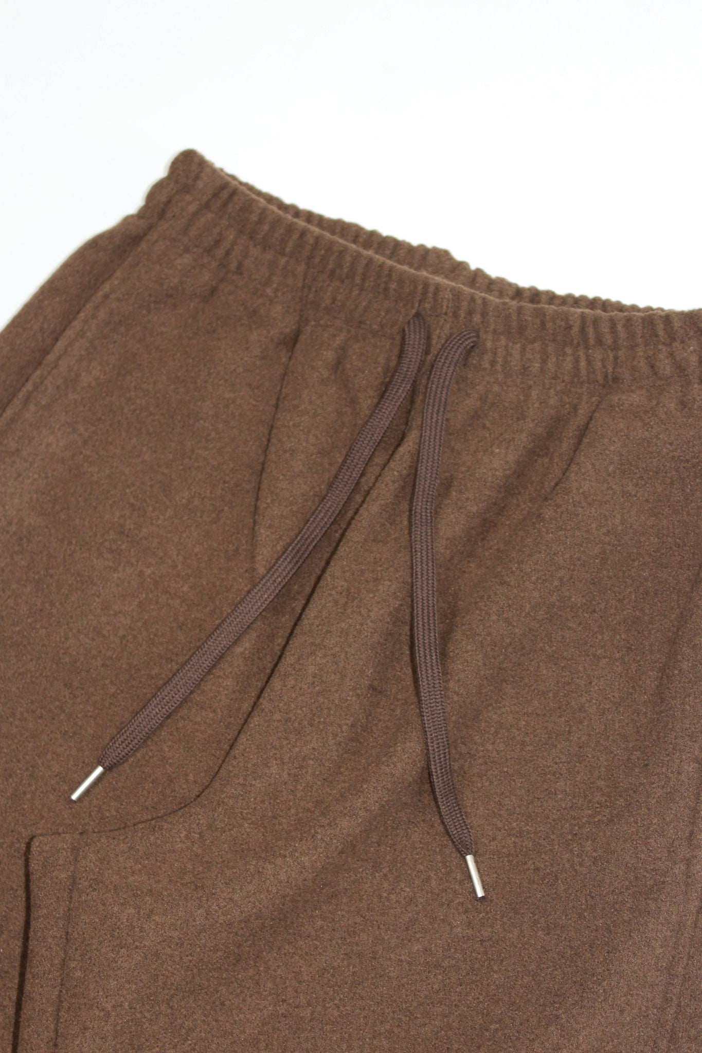 Wool Straight leg pants in Olive Beige