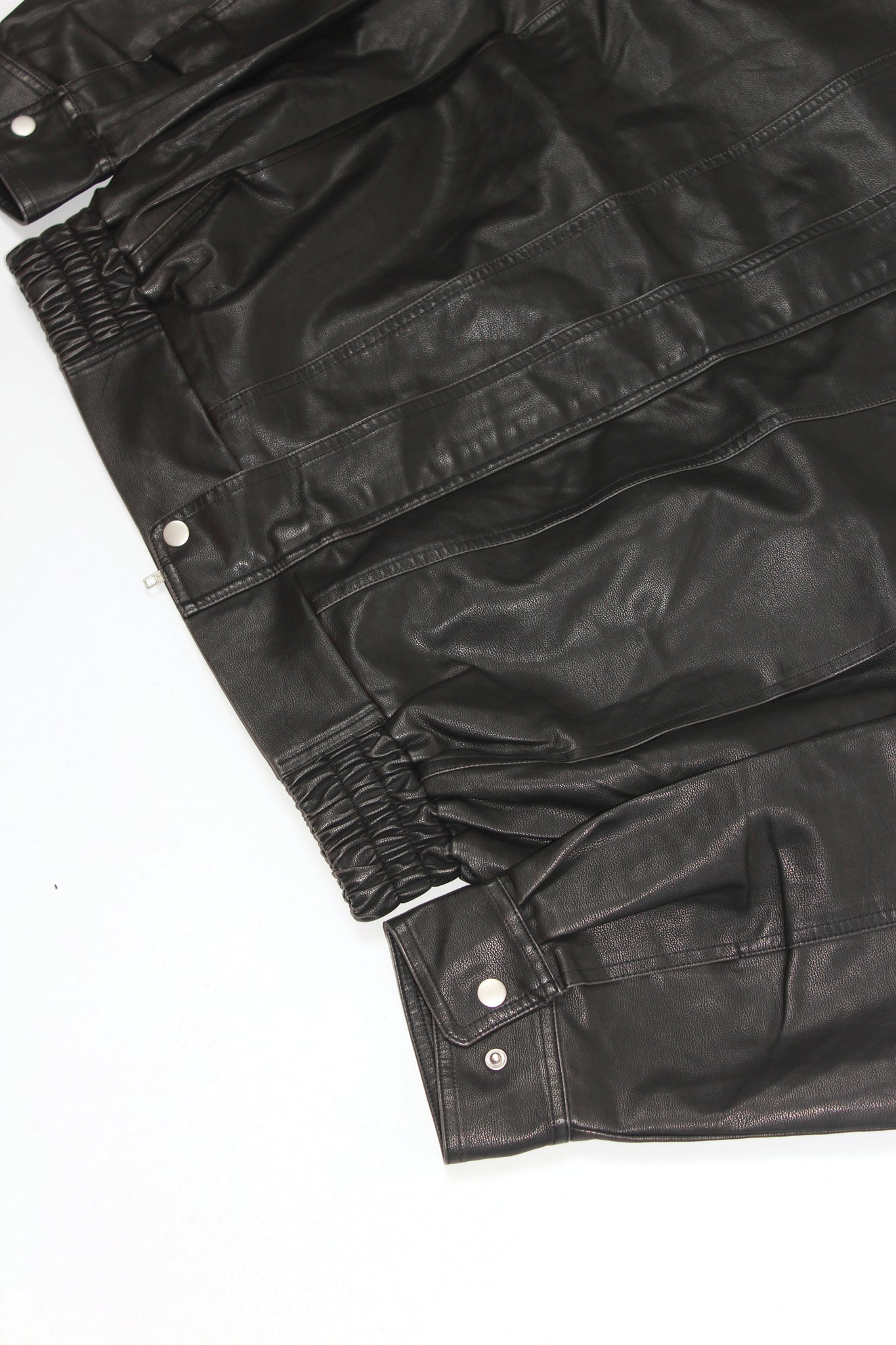 Seranti Pigment Washed Leather Jacket in Black