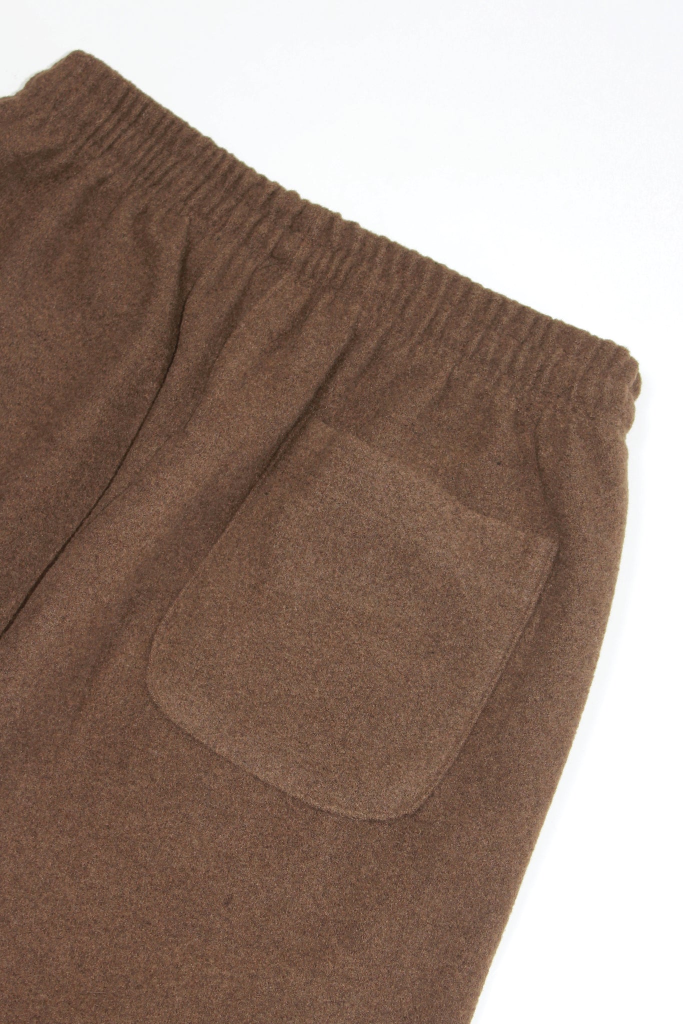 Wool Straight leg pants in Olive Beige