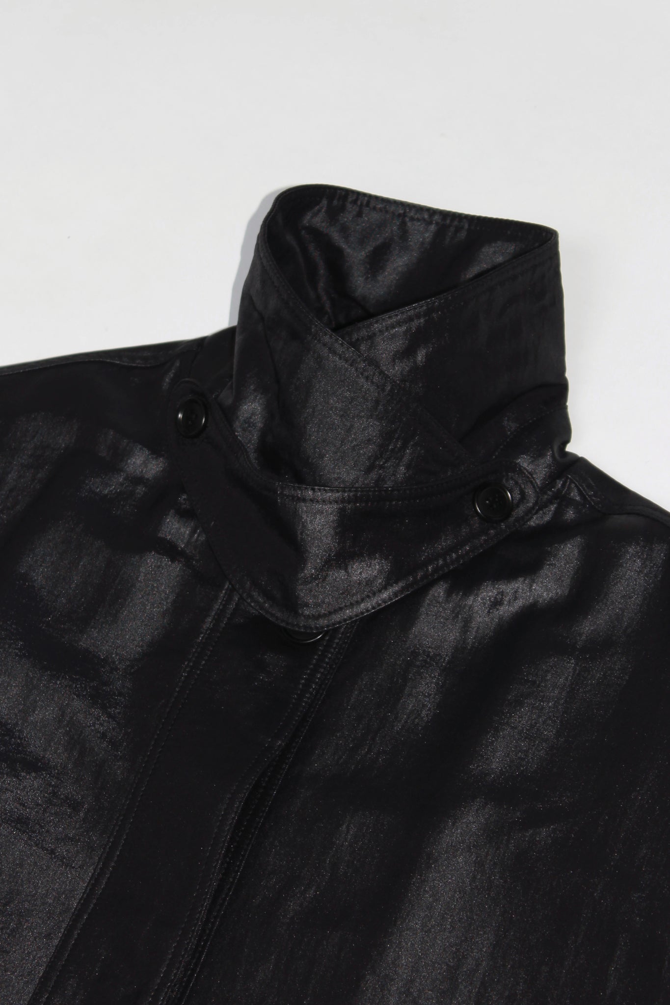 MWE Quilted Trench Coat in Black