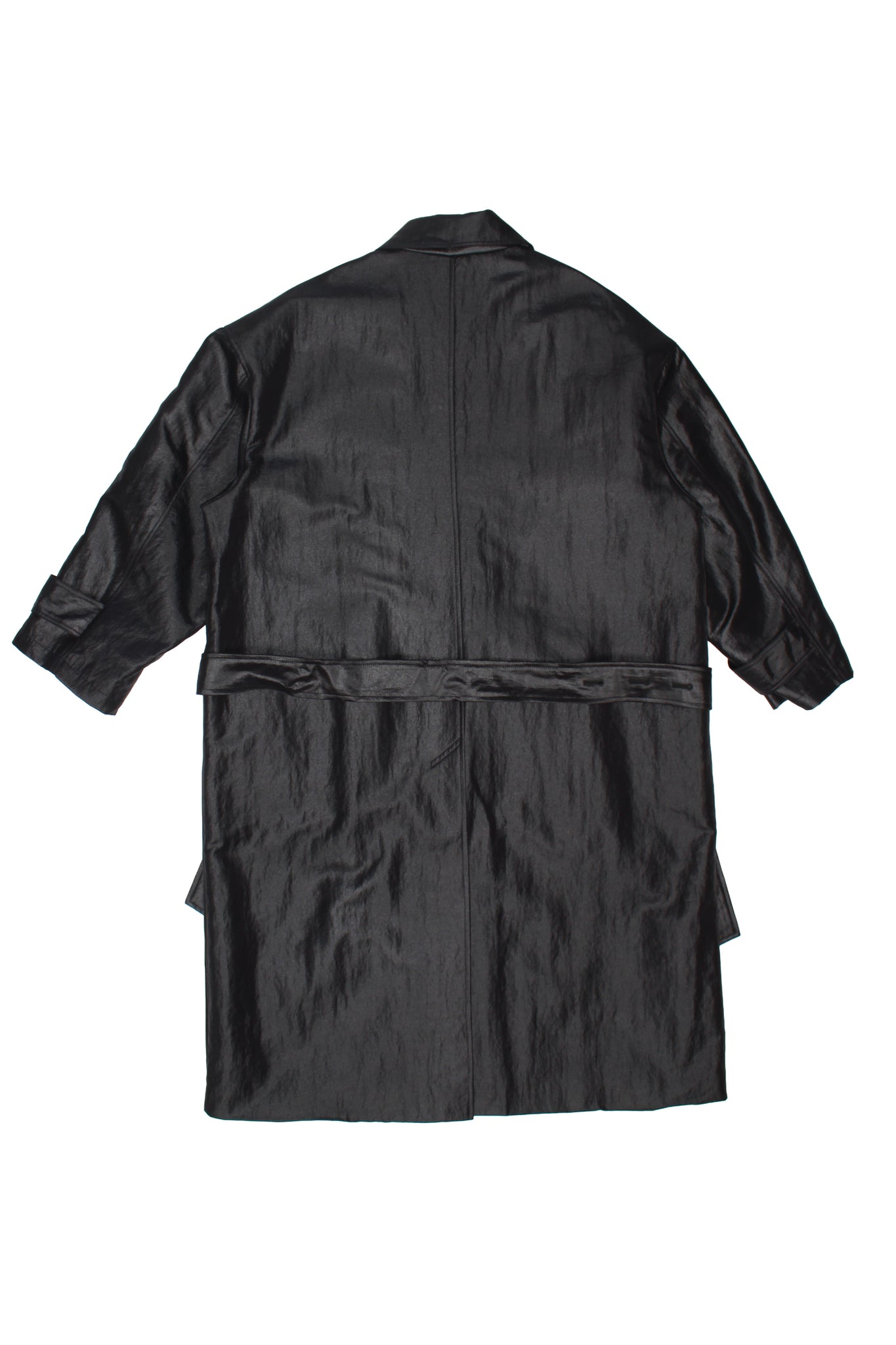 MWE Quilted Trench Coat in Black