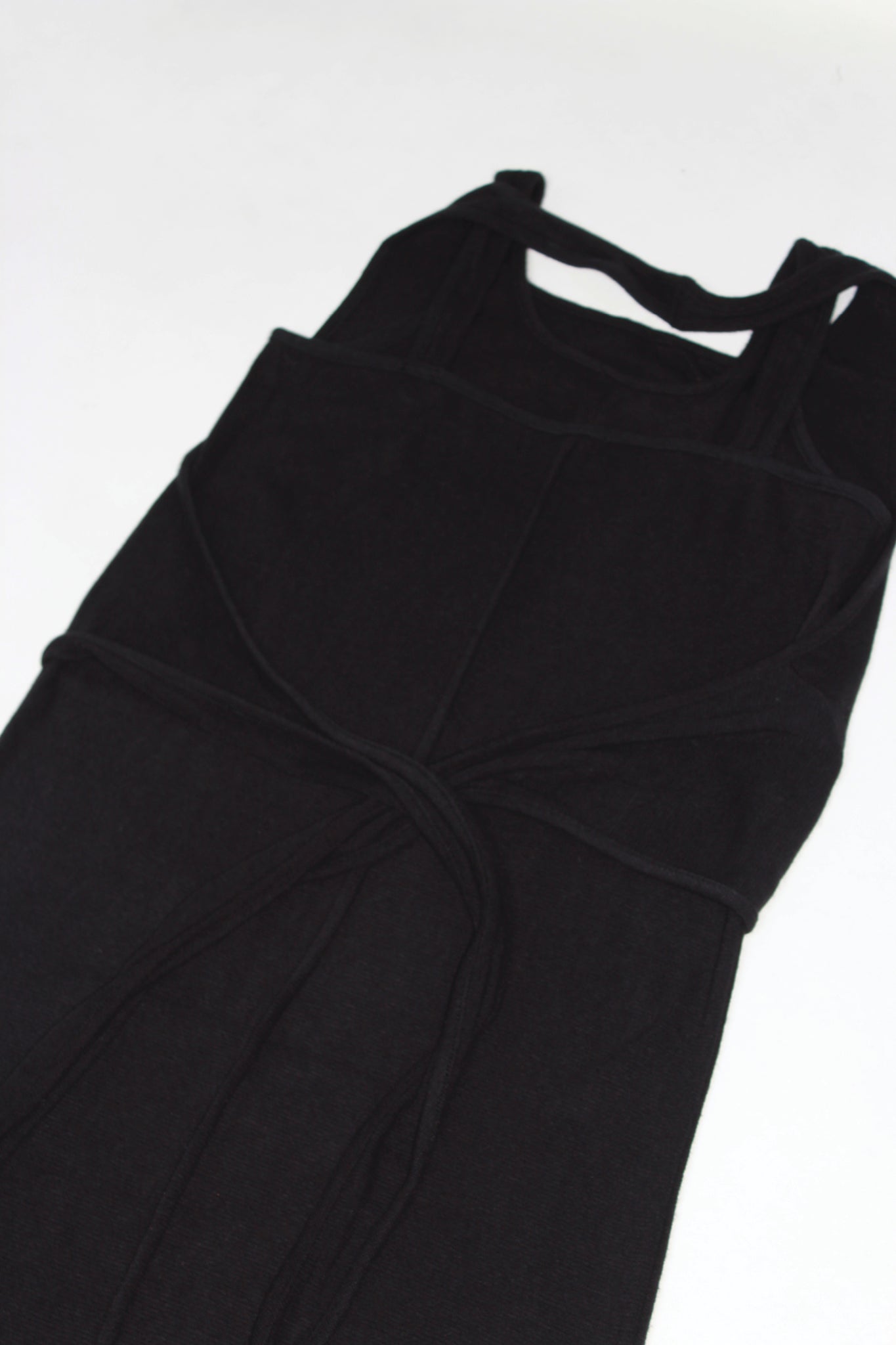 Sophie Layered Angora Dress in Black