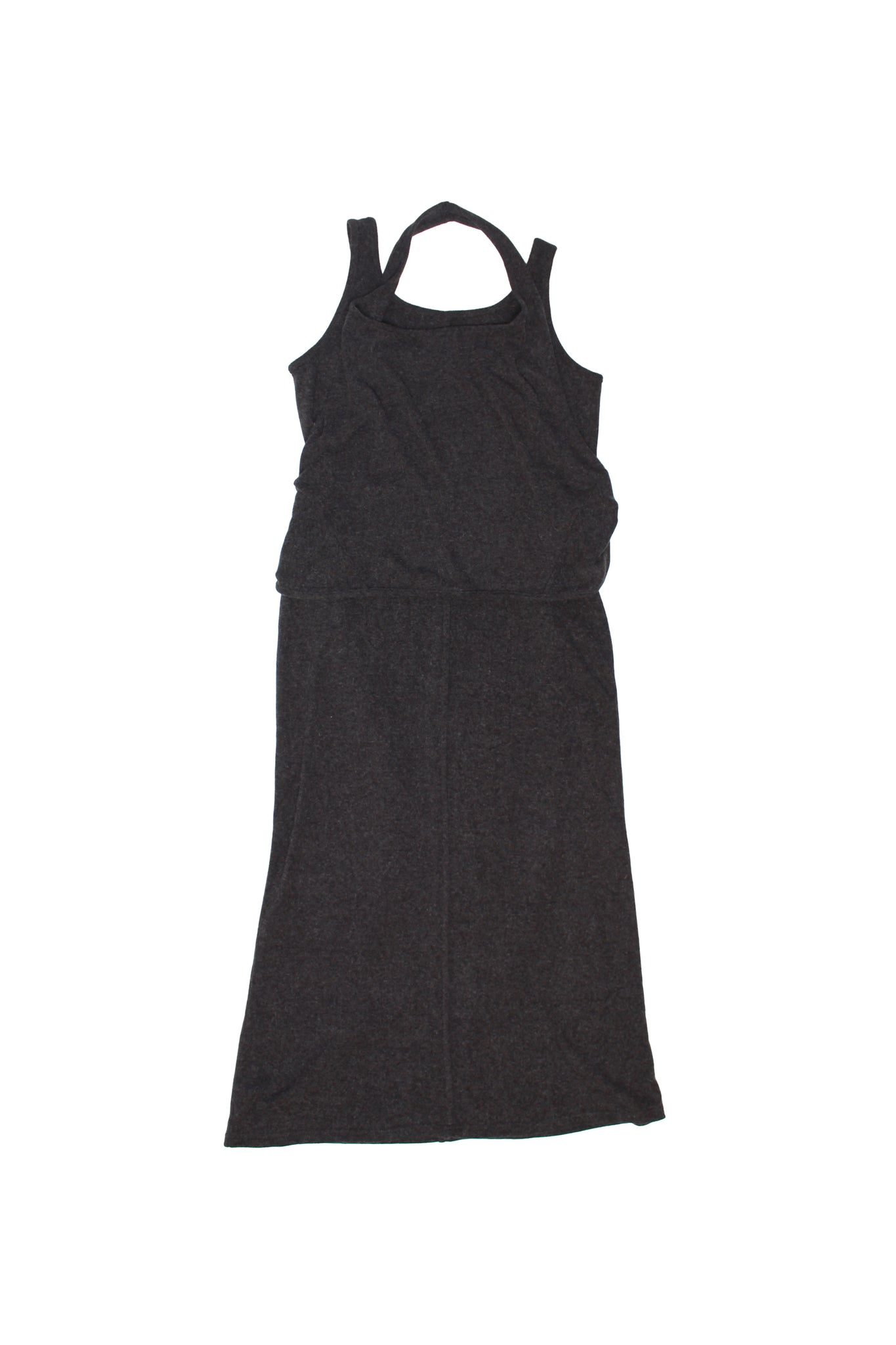 Sophie Layered Angora Dress in Charcoal