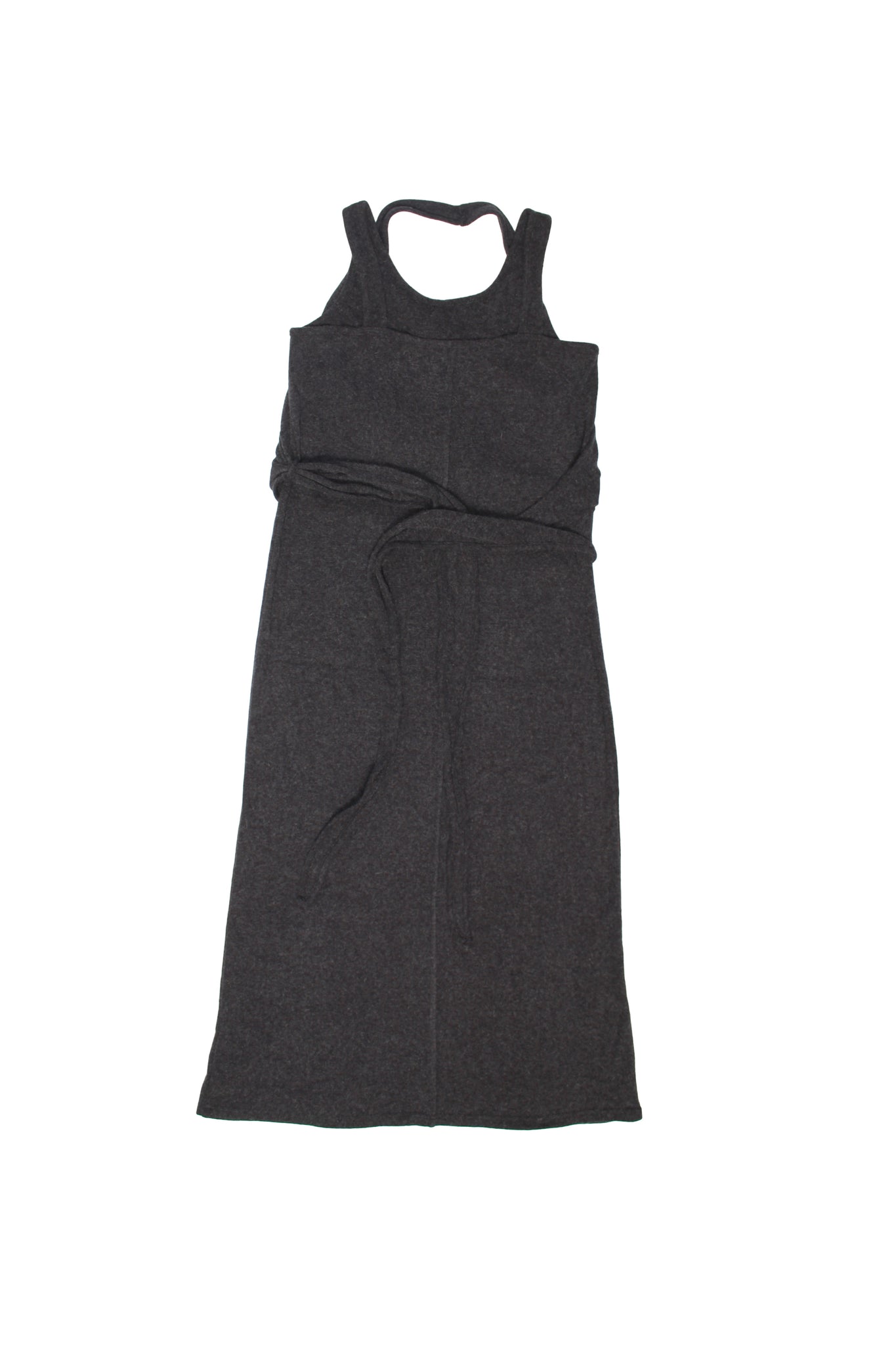 Sophie Layered Angora Dress in Charcoal