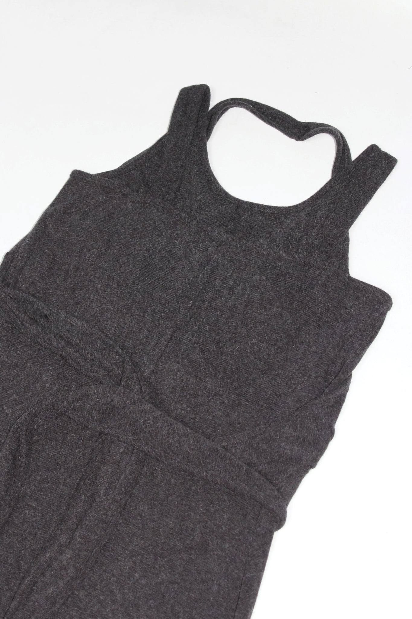 Sophie Layered Angora Dress in Charcoal