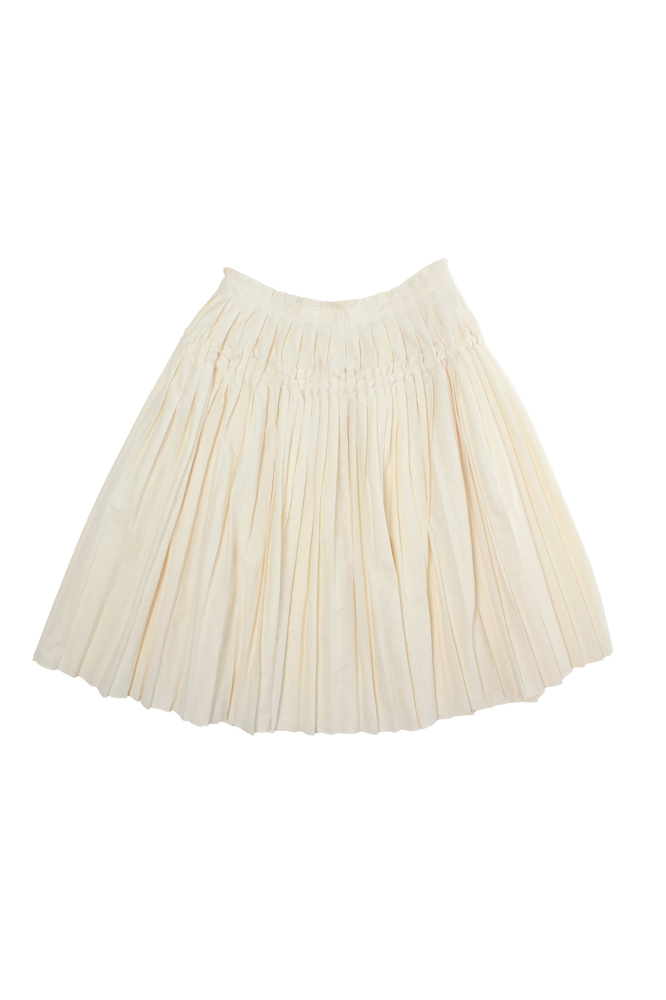 Connaught Pleats Skirt in Cream