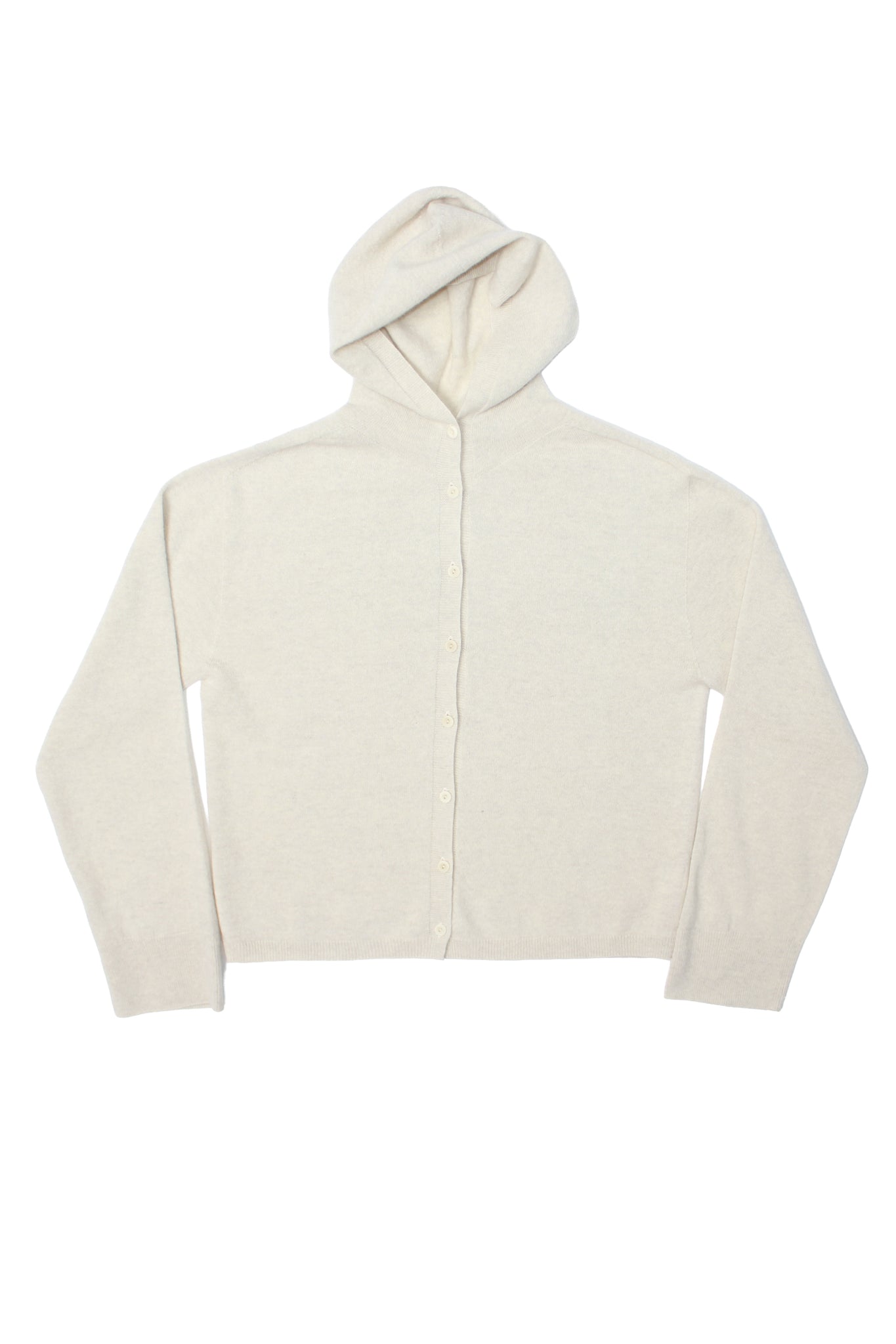 Whole Garment Hooded Cardigan in Oatmeal