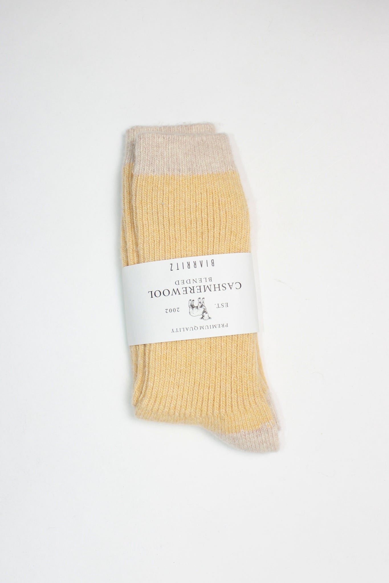 Sand Two tone Wool Socks  (4 Colors)