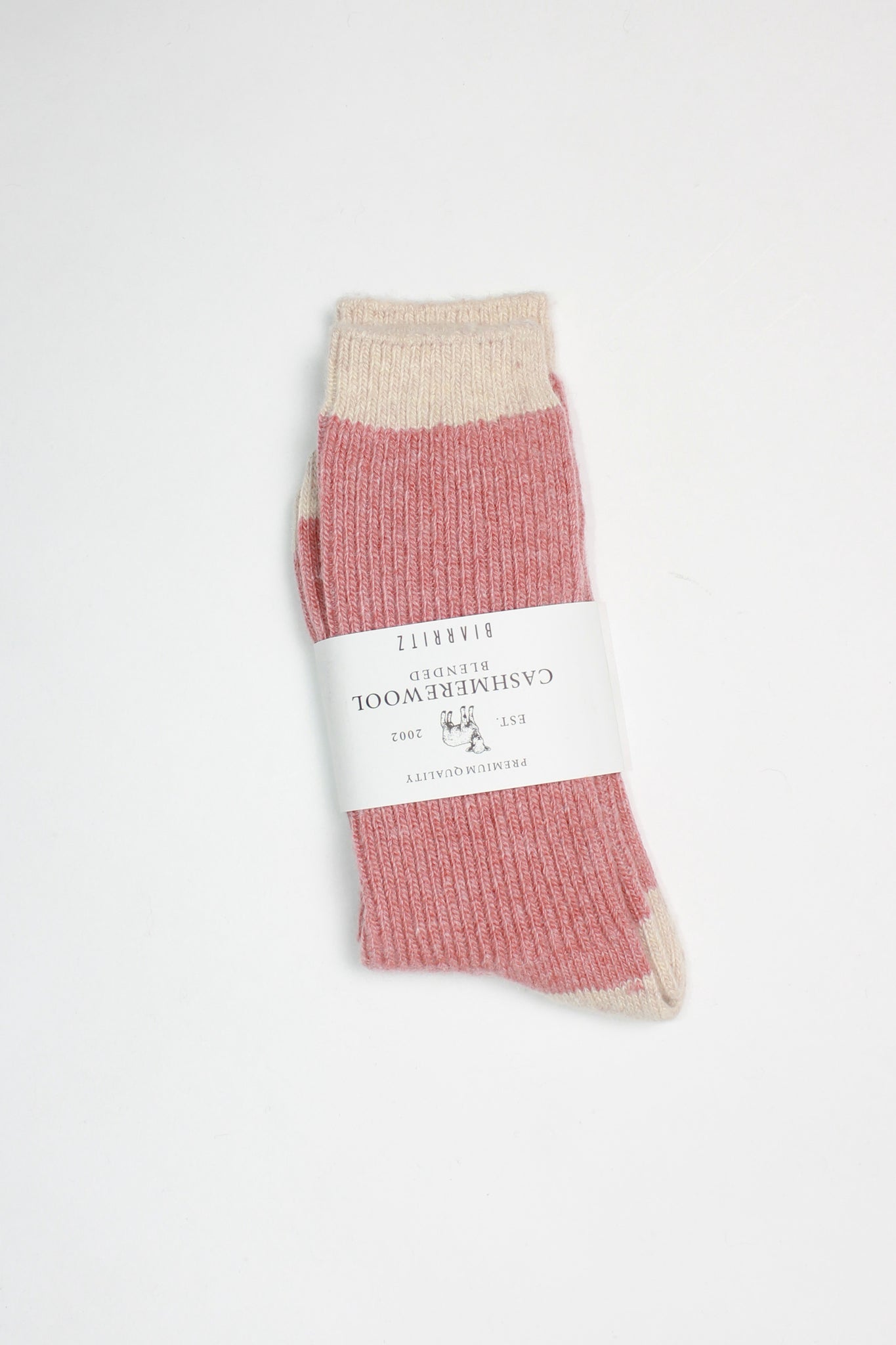 Sand Two tone Wool Socks  (4 Colors)