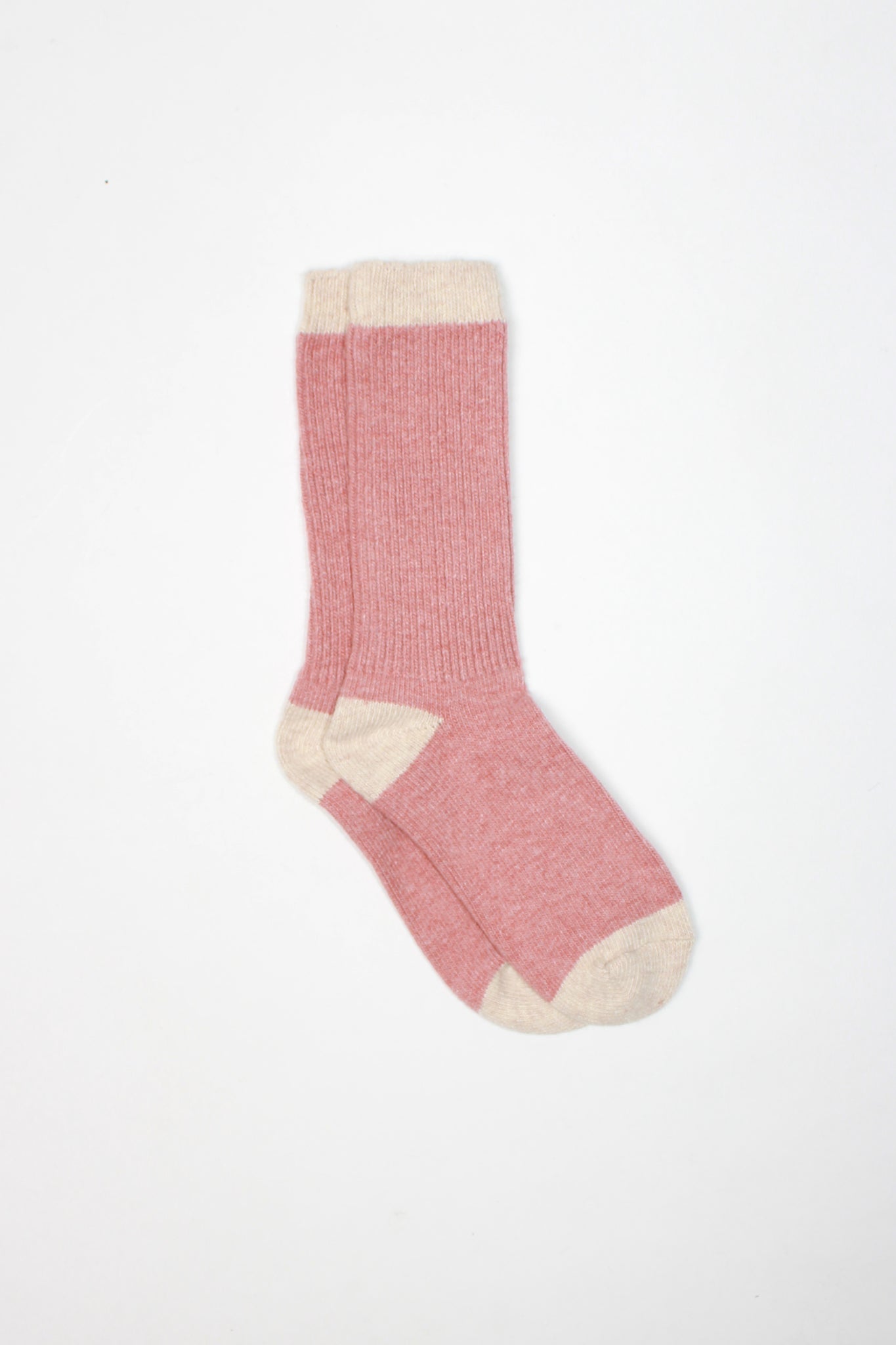 Sand Two tone Wool Socks  (4 Colors)