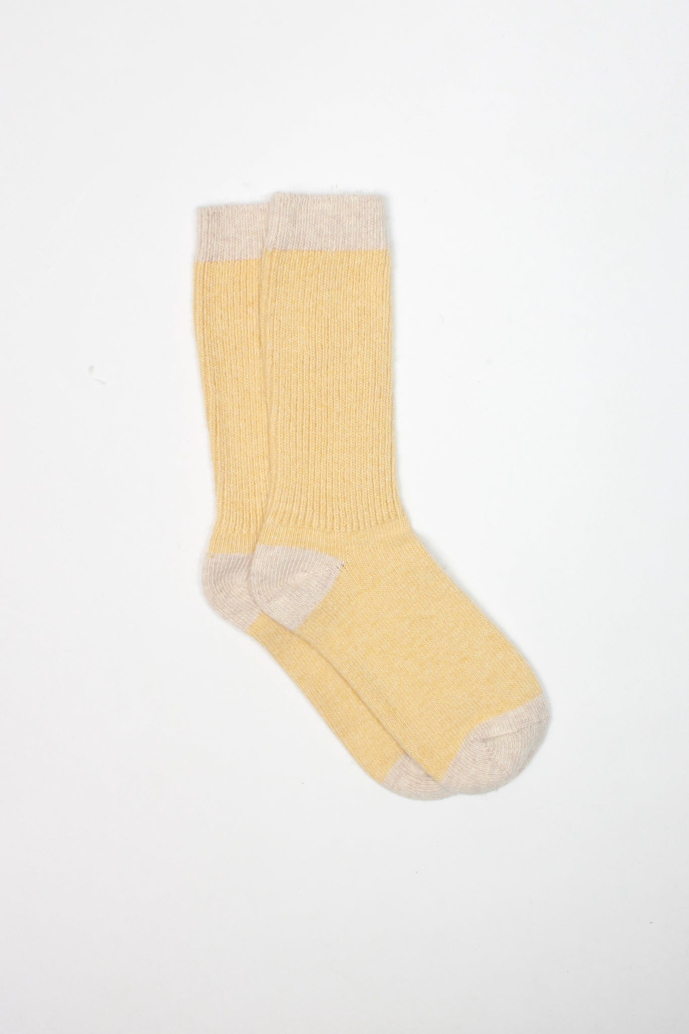 Sand Two tone Wool Socks  (4 Colors)