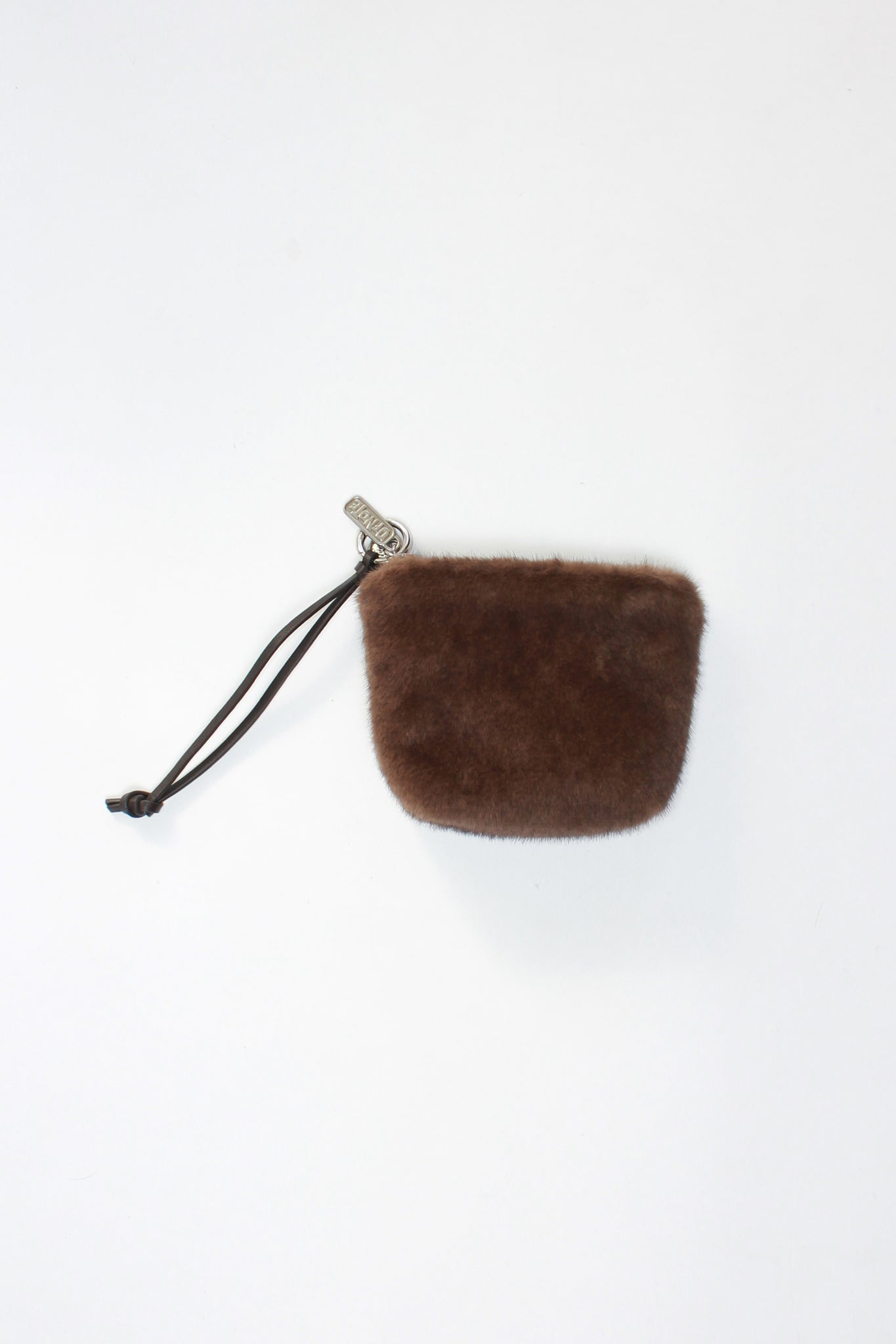 Mink Faux Fur Clutch bag in Brown