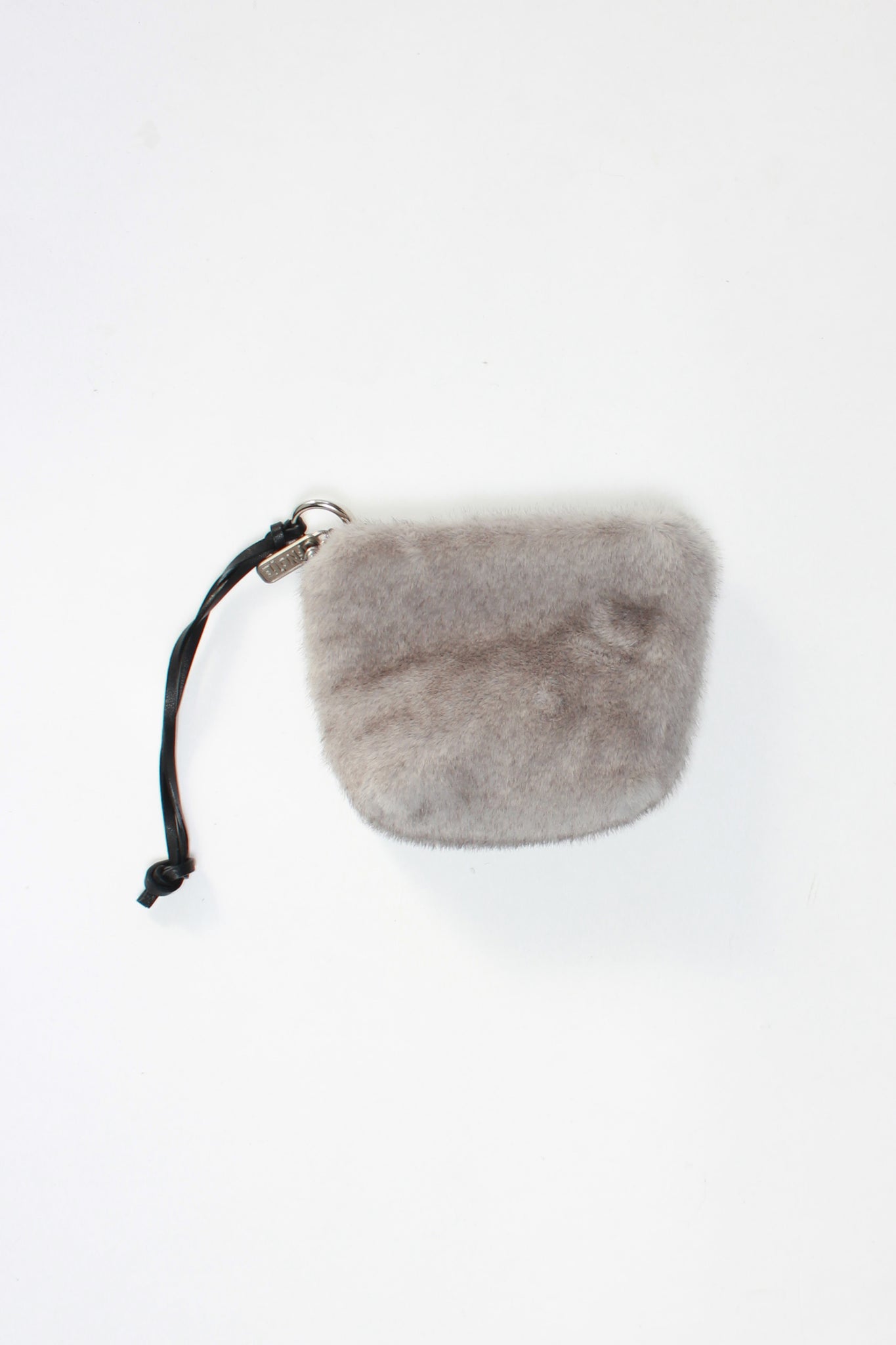 Mink Faux Fur Clutch bag in Grey