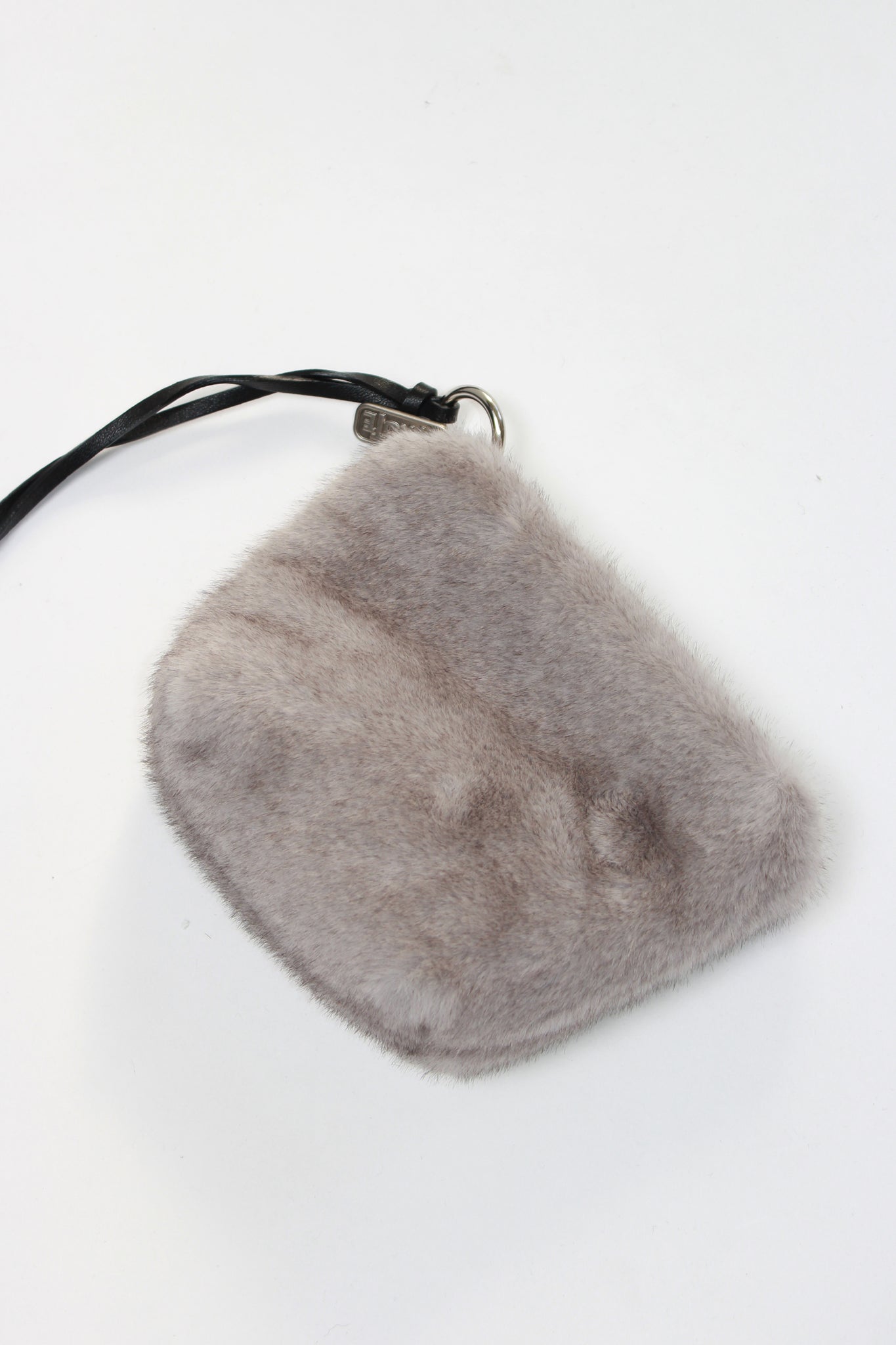 Mink Faux Fur Clutch bag in Grey