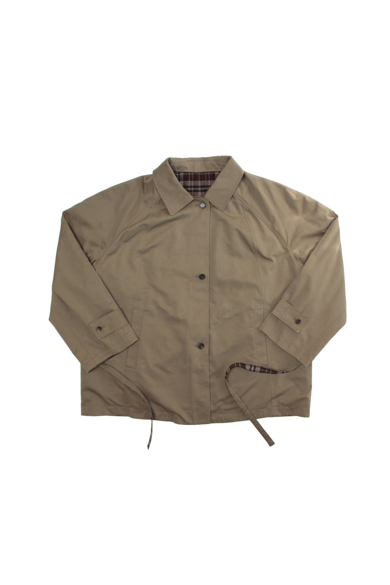 Reversible Half Jacket in Olive Brown