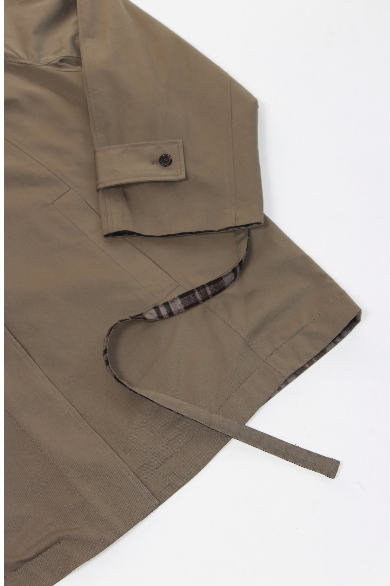 Reversible Half Jacket in Olive Brown