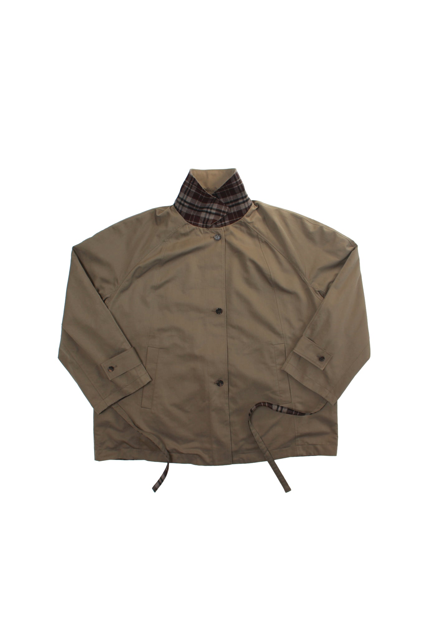 Reversible Half Jacket in Olive Brown