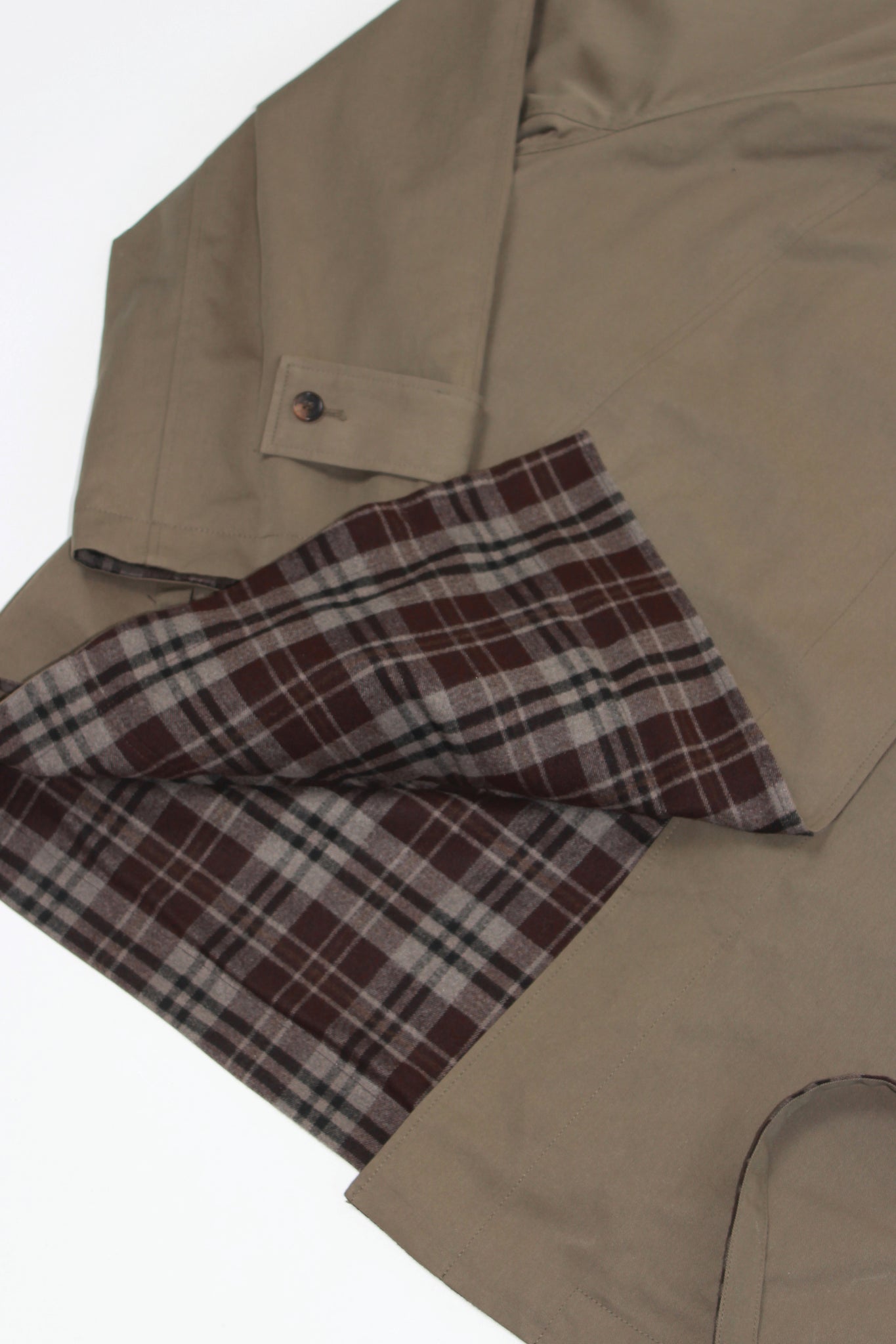 Reversible Half Jacket in Olive Brown