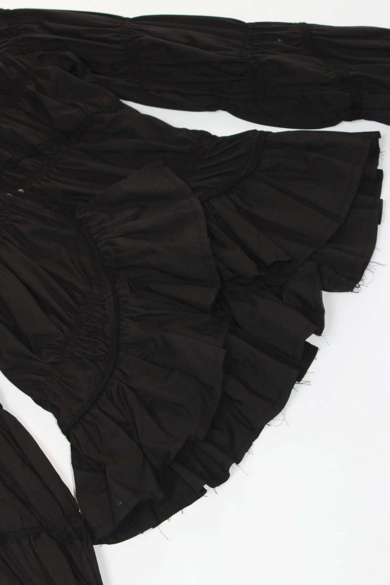 Frill Hem Cardigan in Black