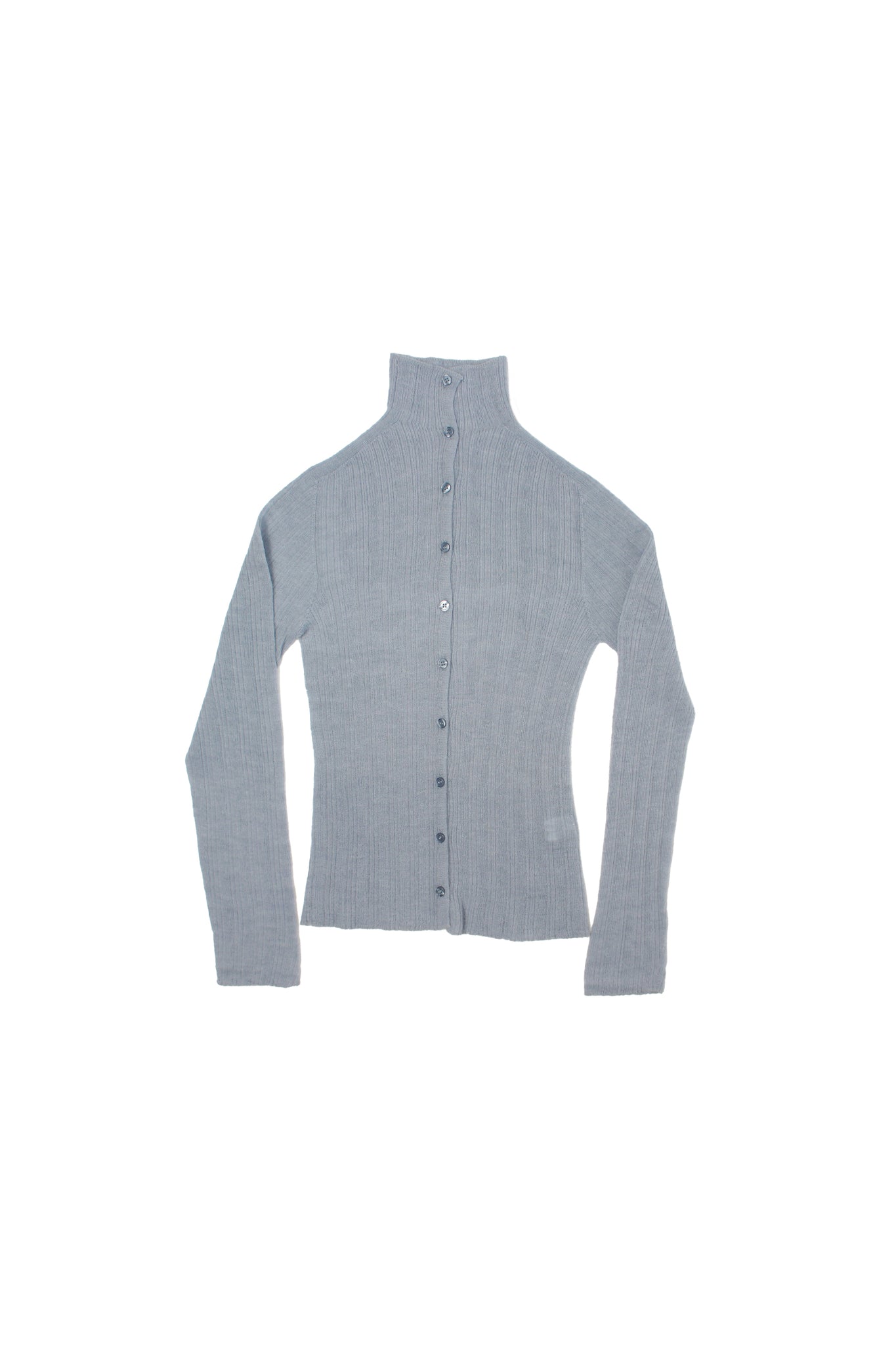 Double Side Mockneck Knit in Blue