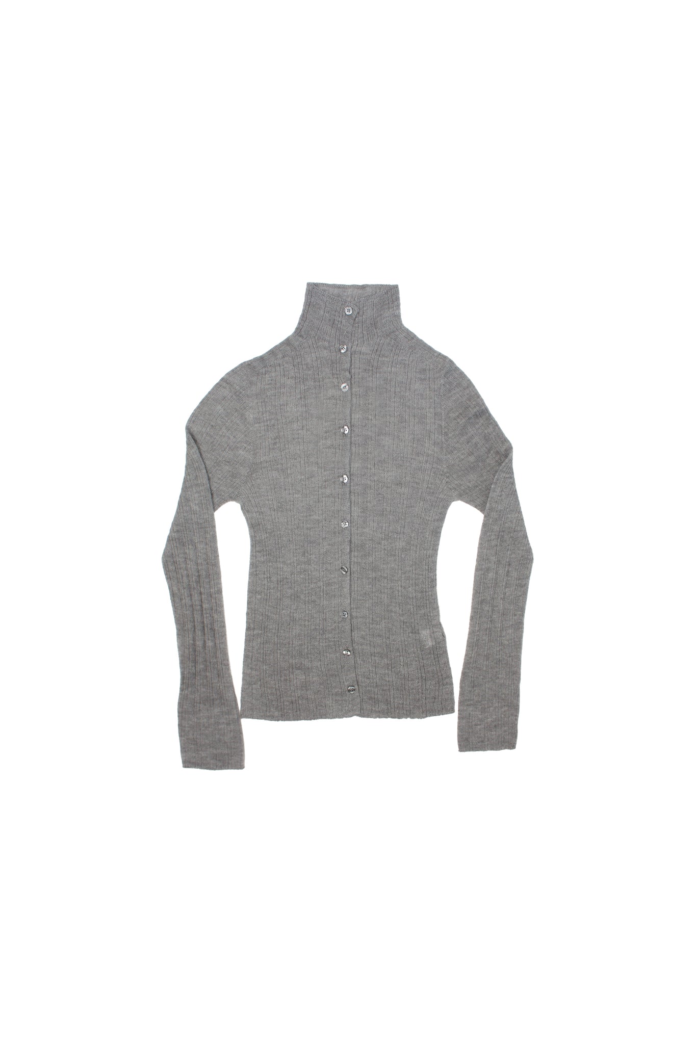 Double Side Mockneck Knit in Grey
