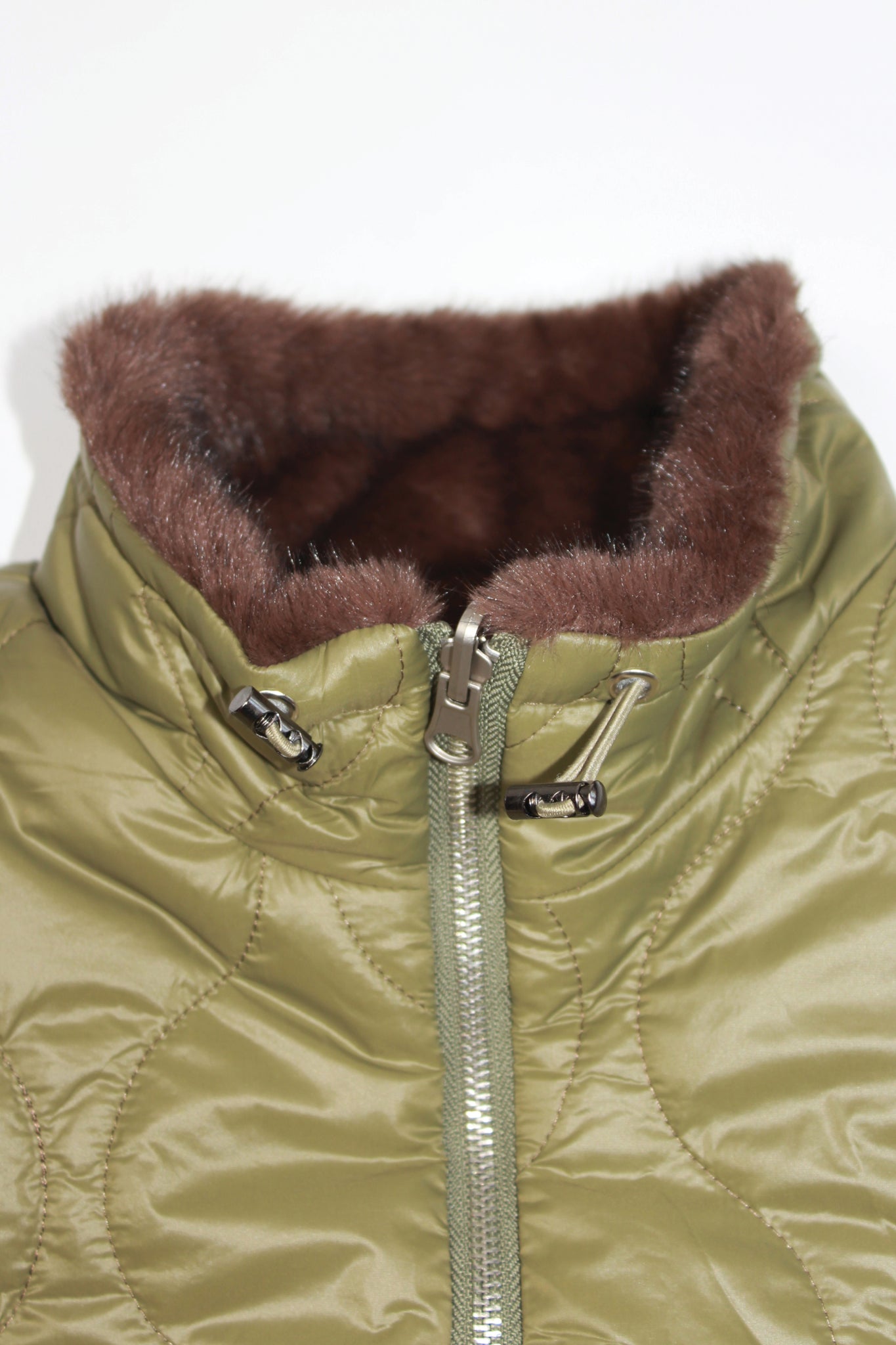 Reversible Quilted Faux Fur Vest