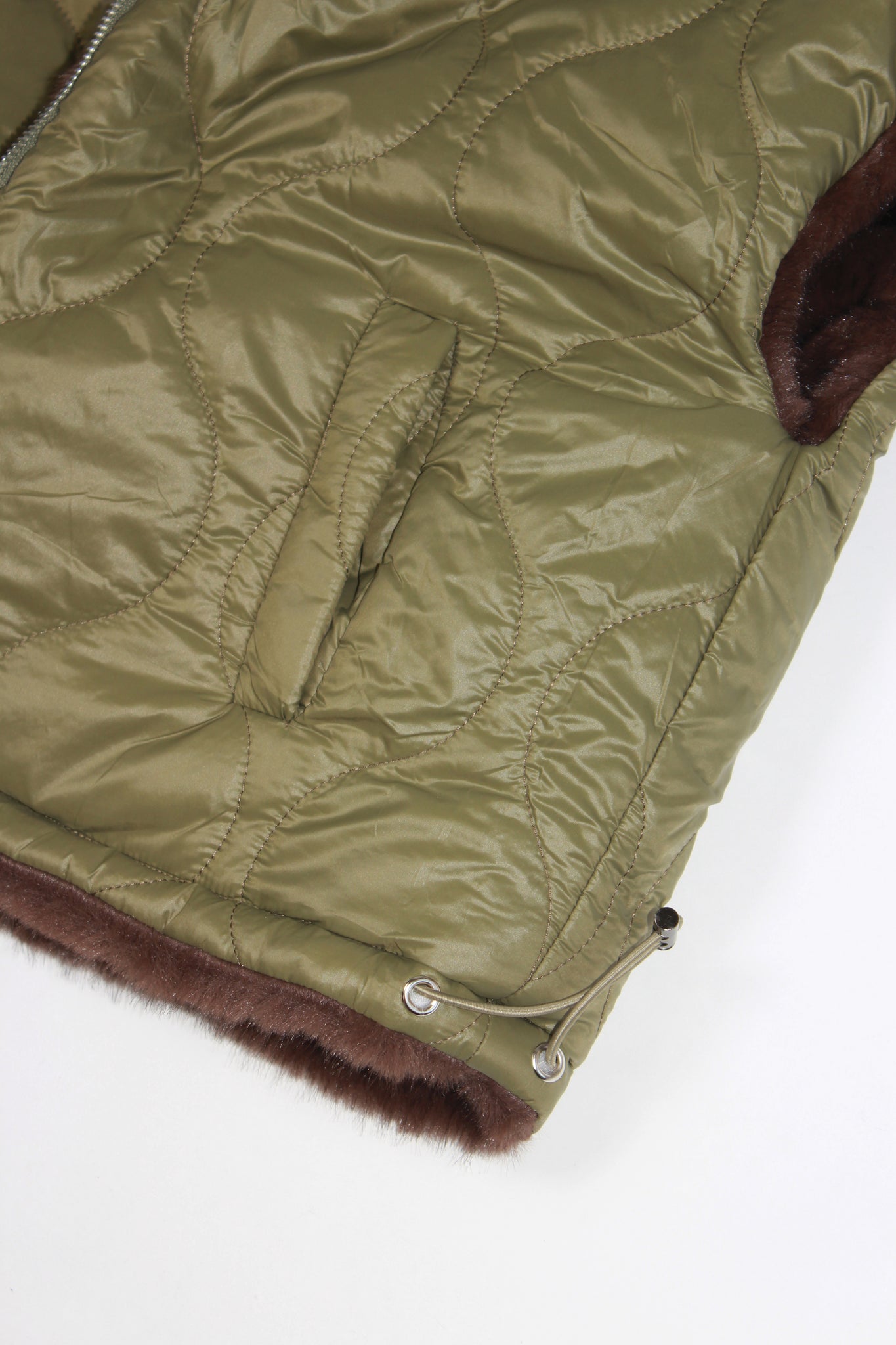 Reversible Quilted Faux Fur Vest