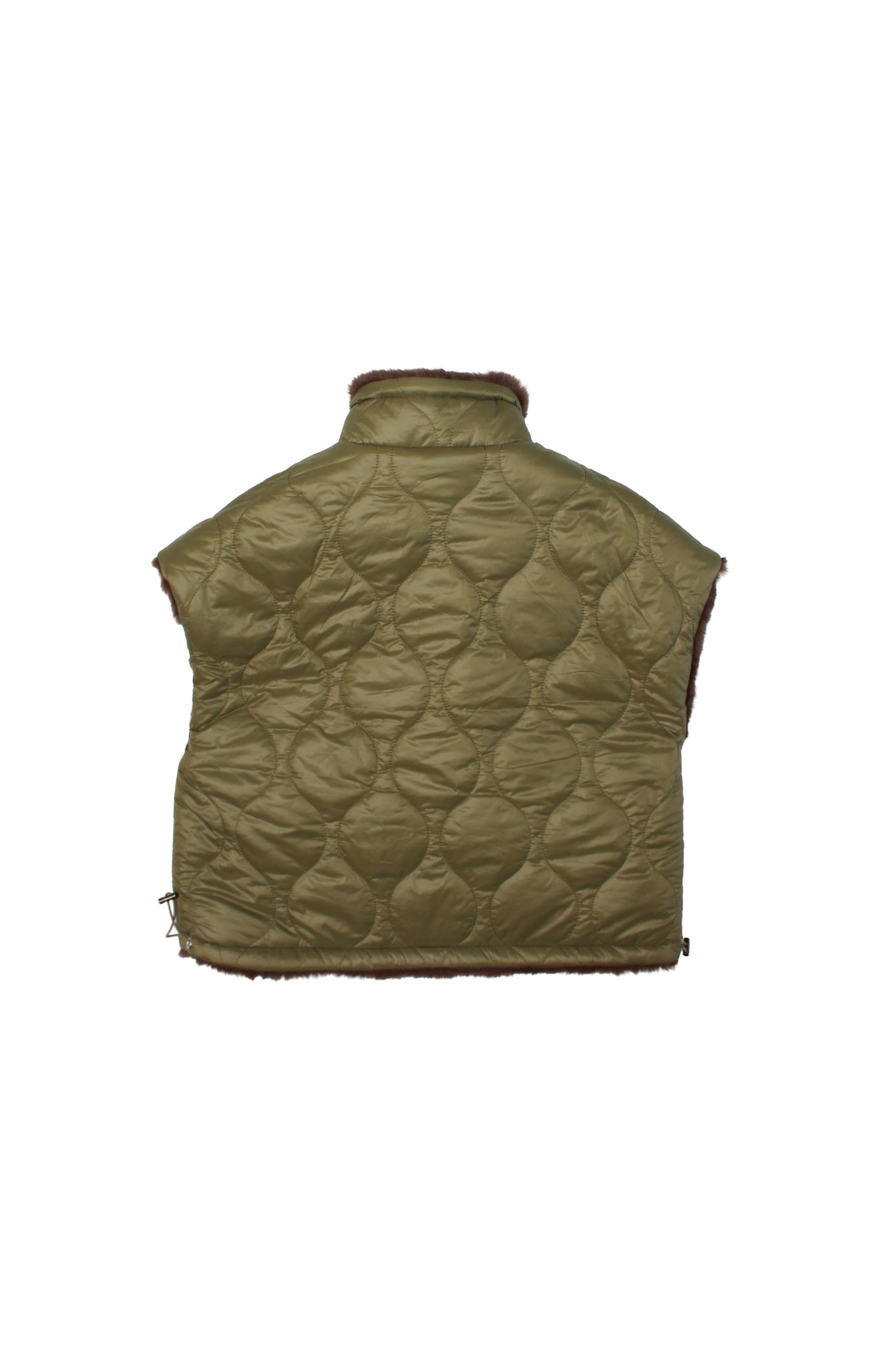 Reversible Quilted Faux Fur Vest