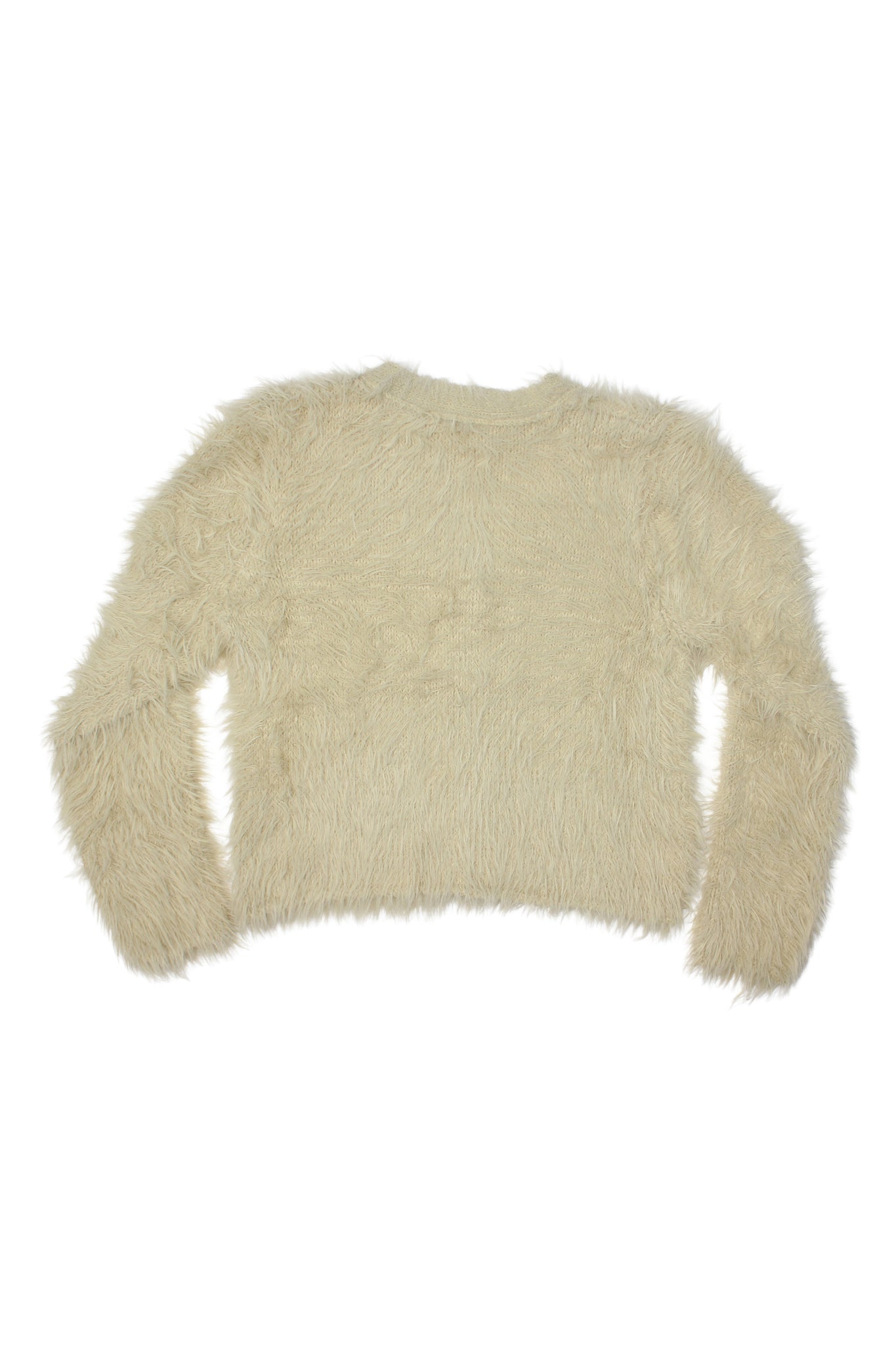 Sandy Faux Fur Cardigan in Light Green