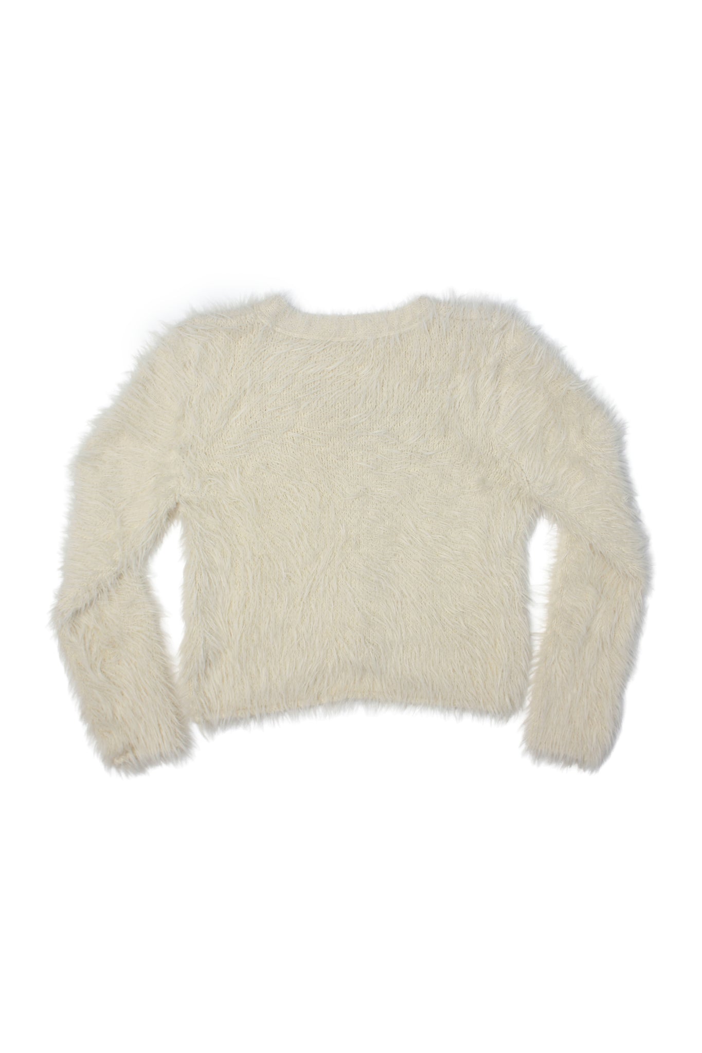 Sandy Faux Fur Cardigan in Ivory