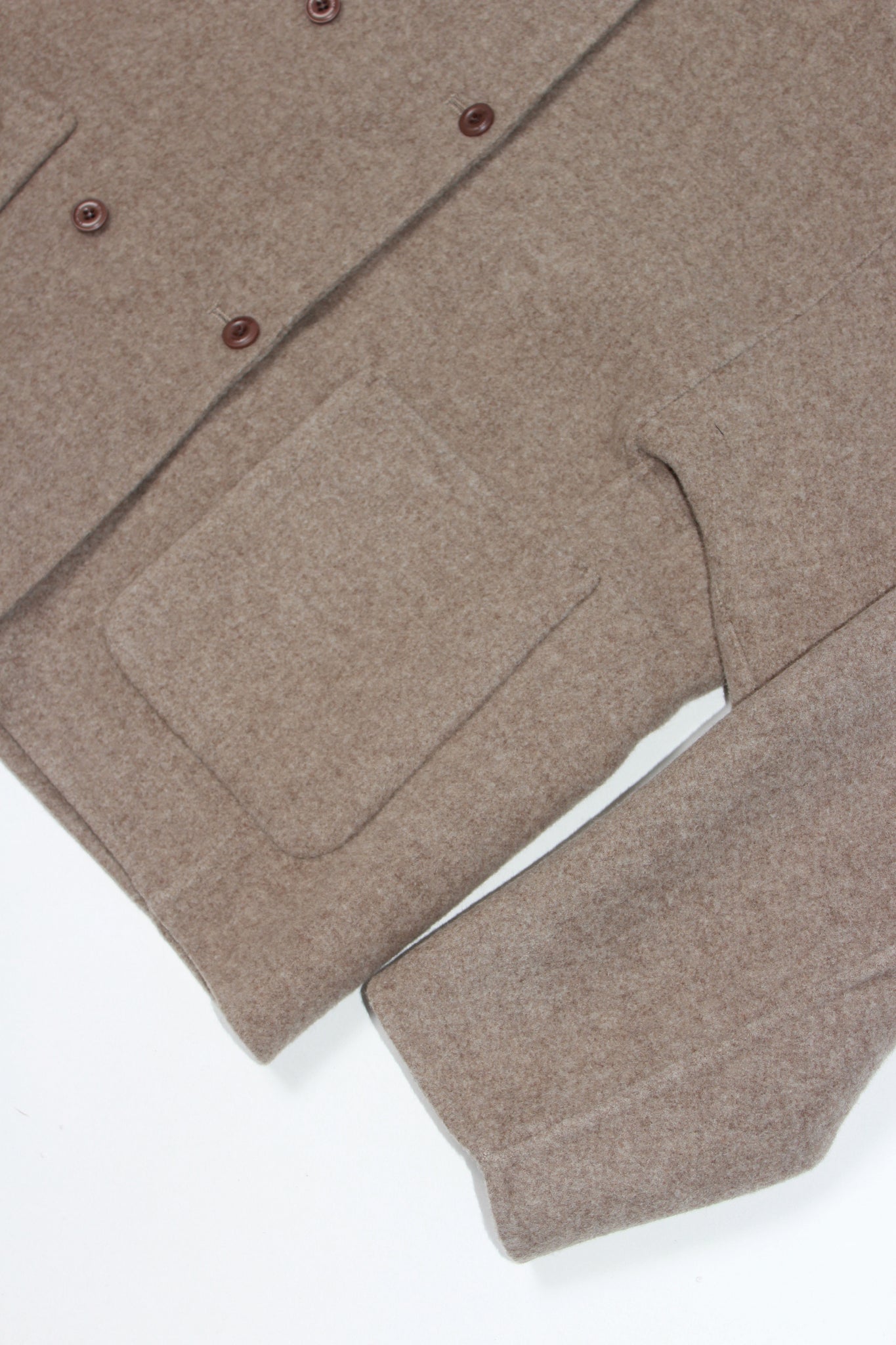 Arc Hood Handmade Coat in Khaki Brown