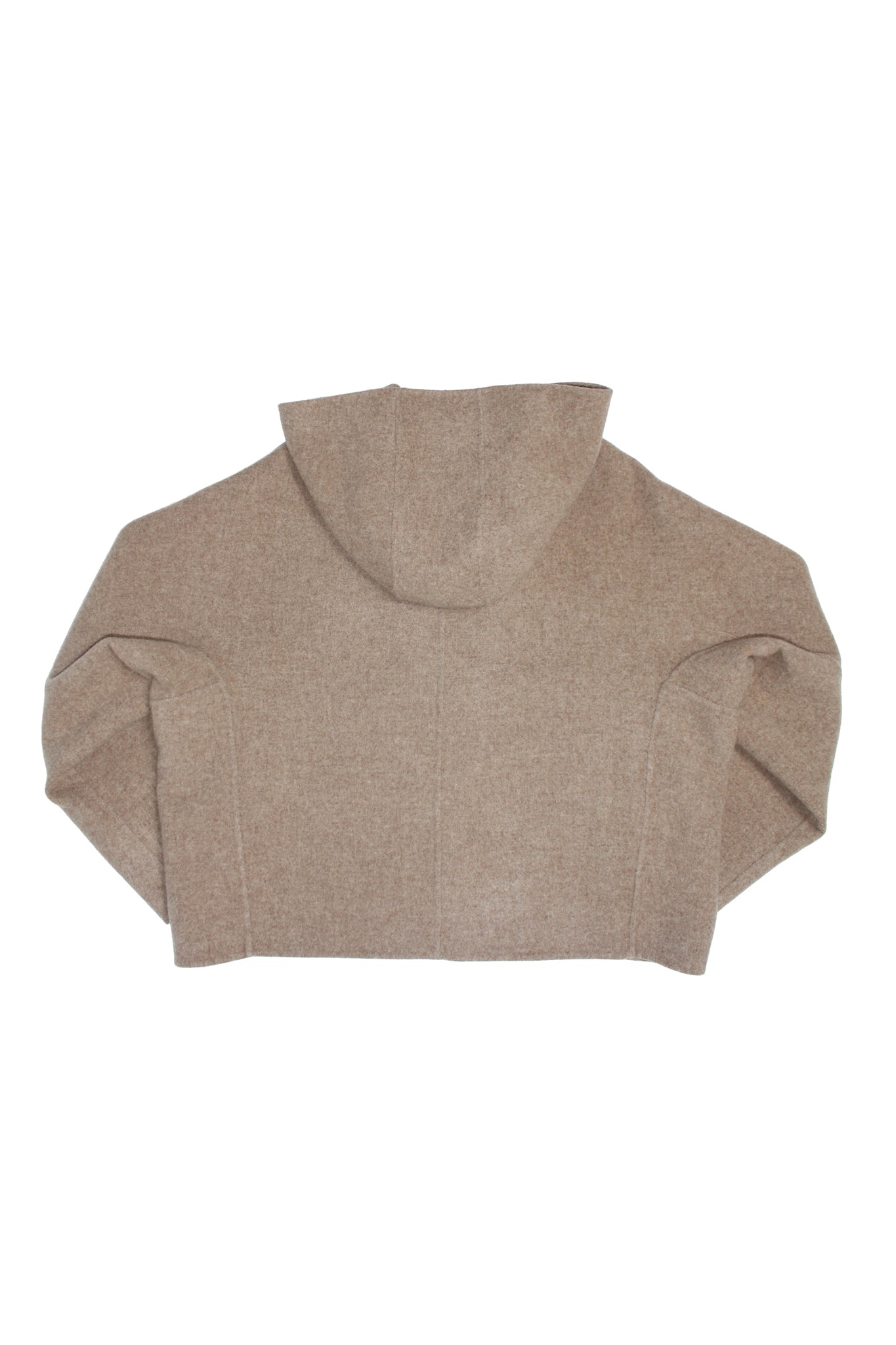 Arc Hood Handmade Coat in Khaki Brown