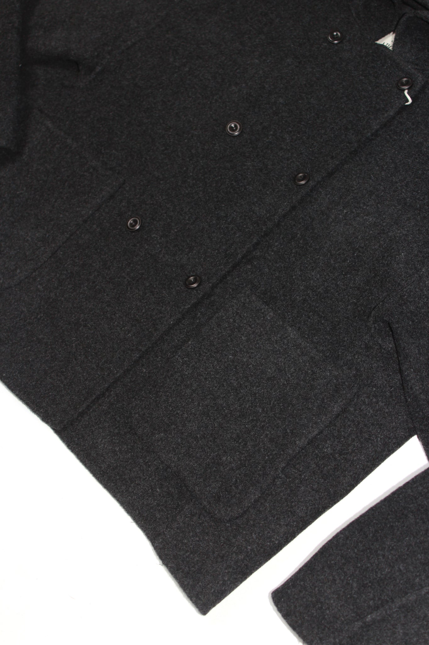 Arc Hood Handmade Coat in Charcoal