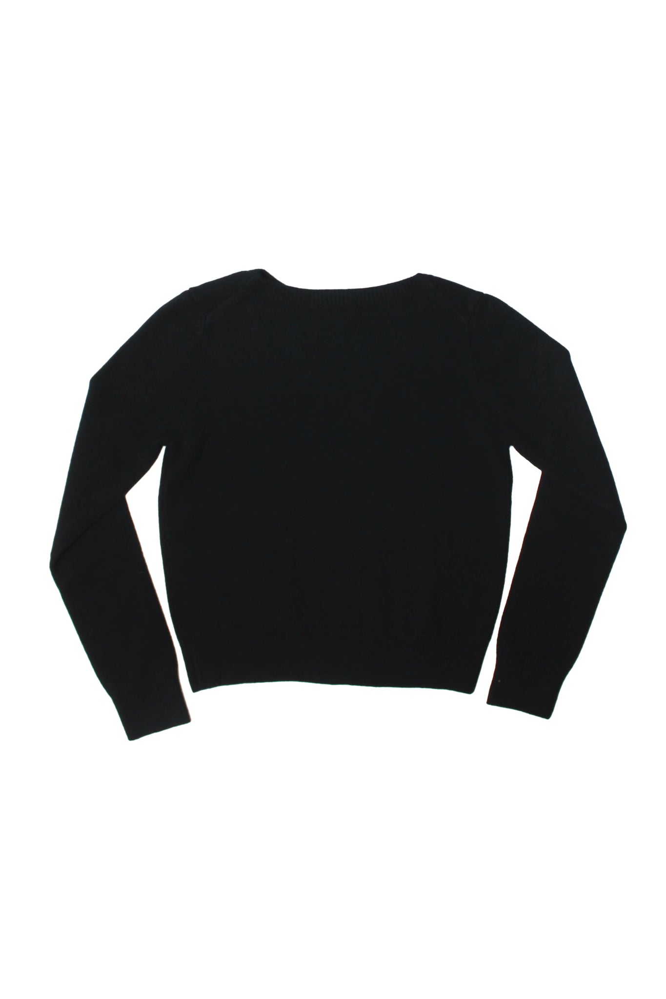 Wool Button Scarf Knit in Black