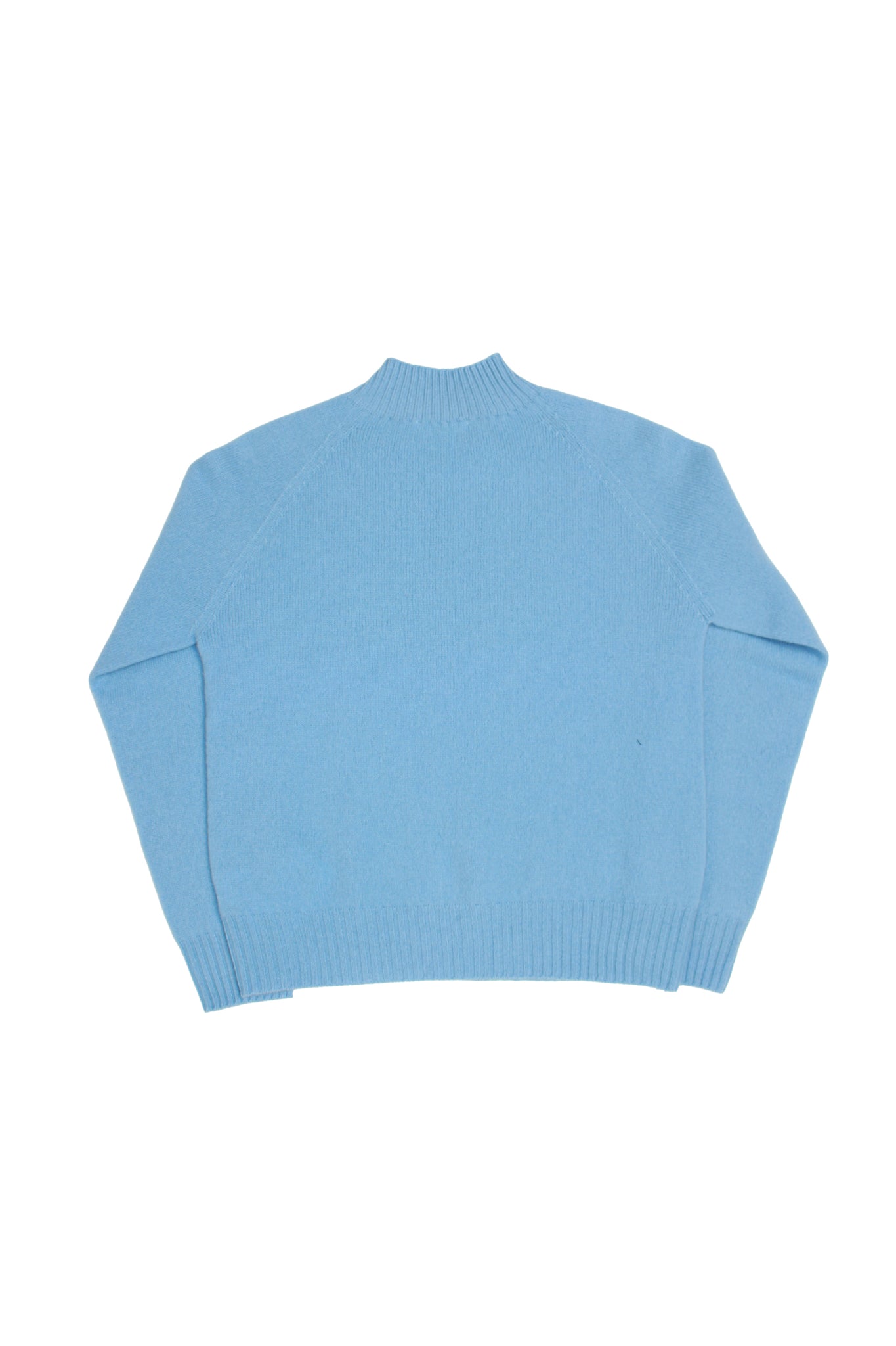 WHOLEGARMENT Mock Neck Wool Sweater in Sky blue