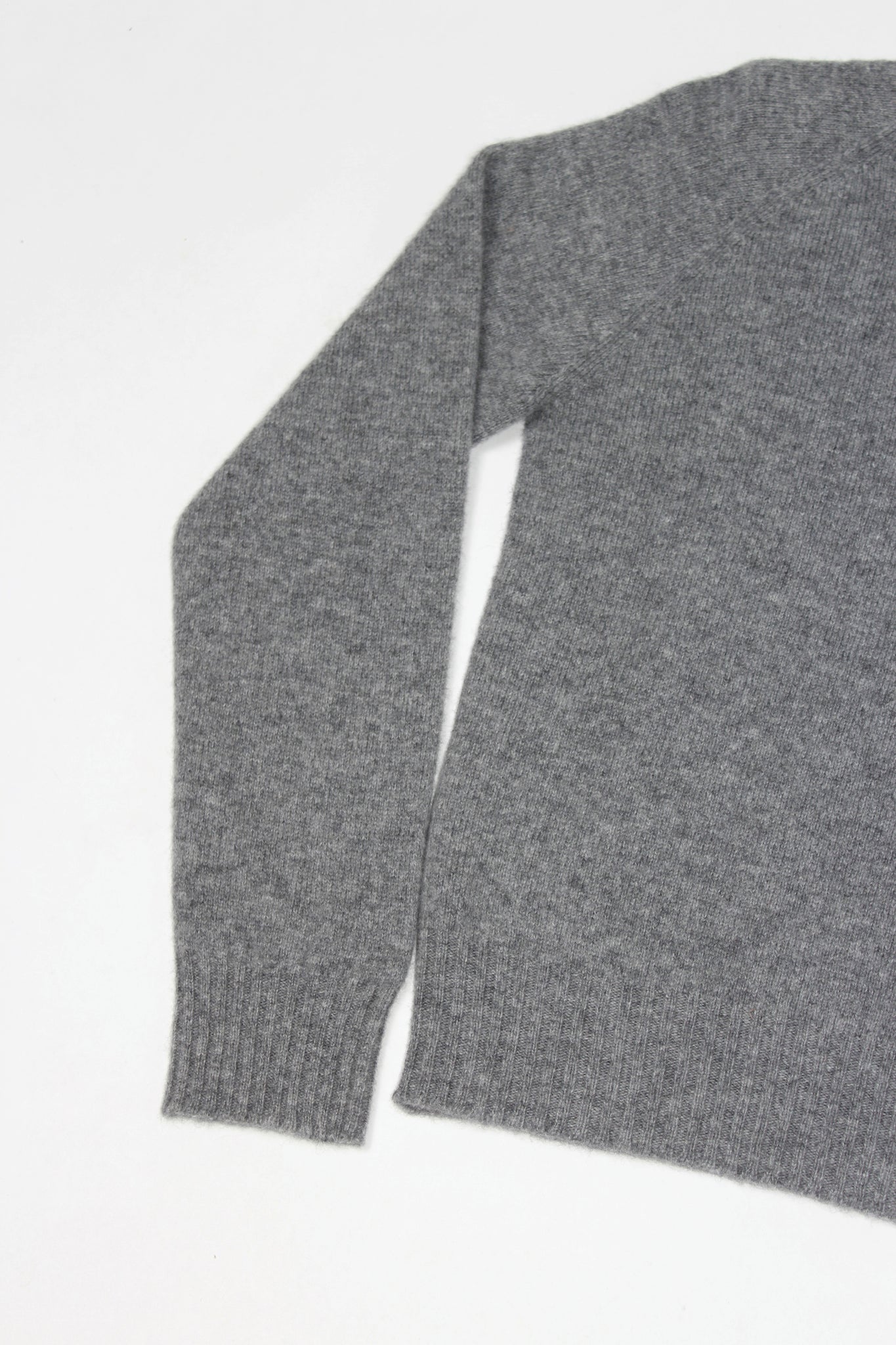 WHOLEGARMENT Mock Neck Wool Sweater in Grey
