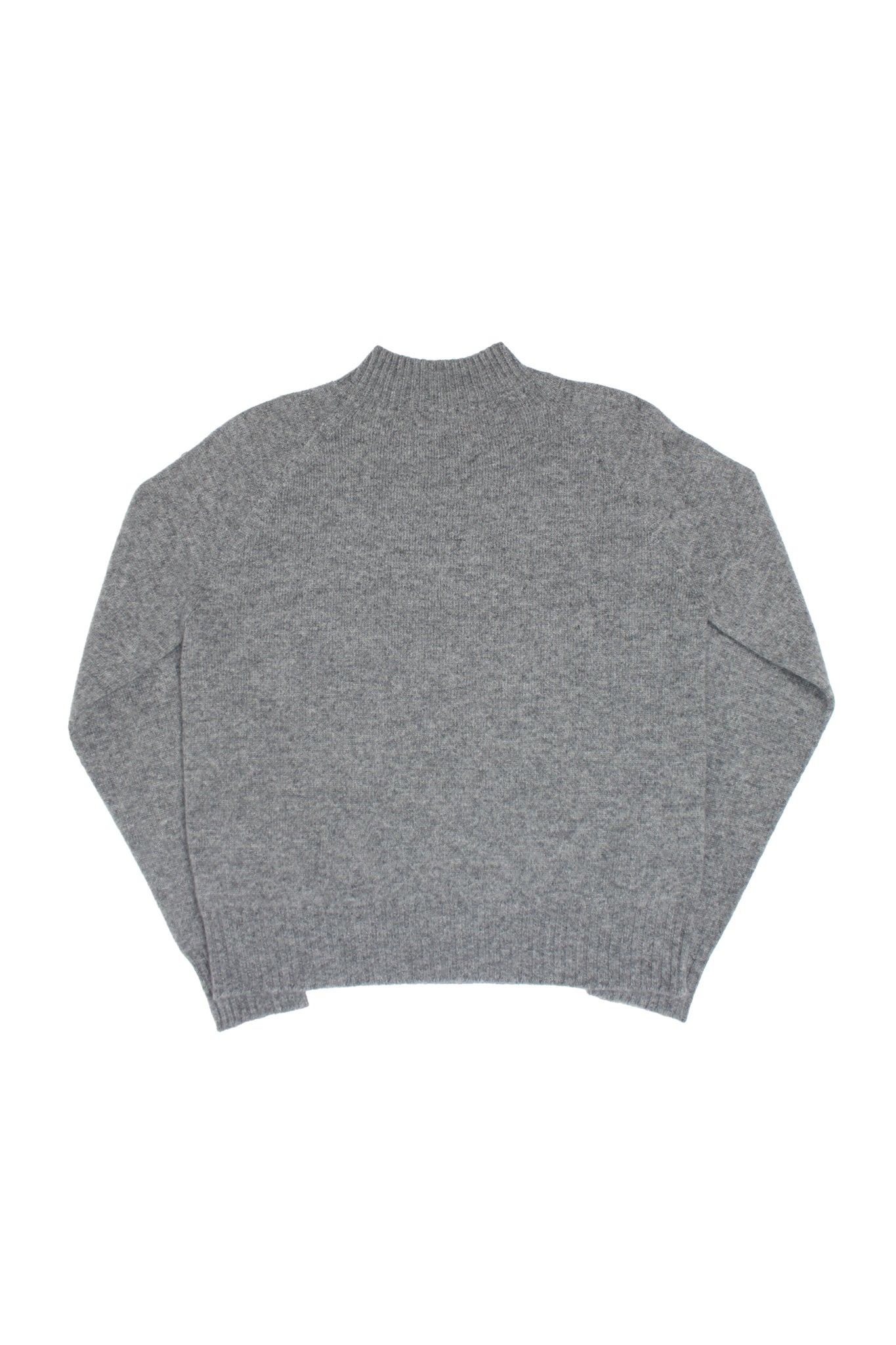 WHOLEGARMENT Mock Neck Wool Sweater in Grey