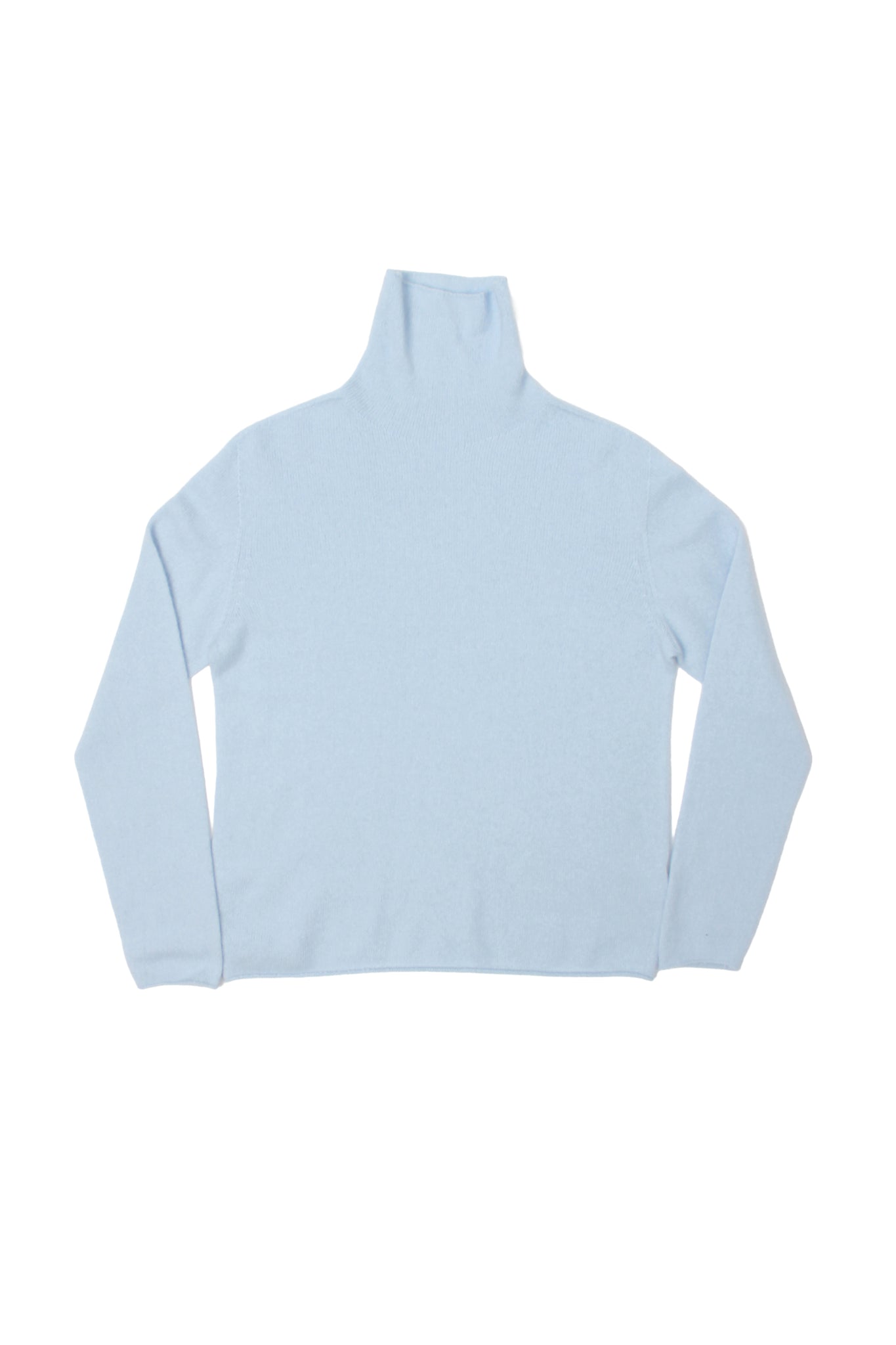Raccoon WHOLEGAMENT Turtleneck Sweater in Light Blue