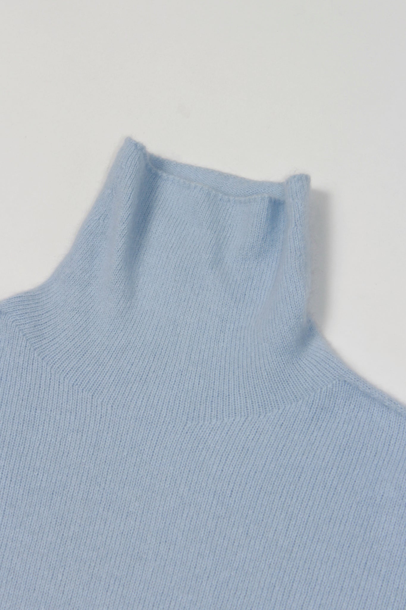 Raccoon WHOLEGAMENT Turtleneck Sweater in Light Blue