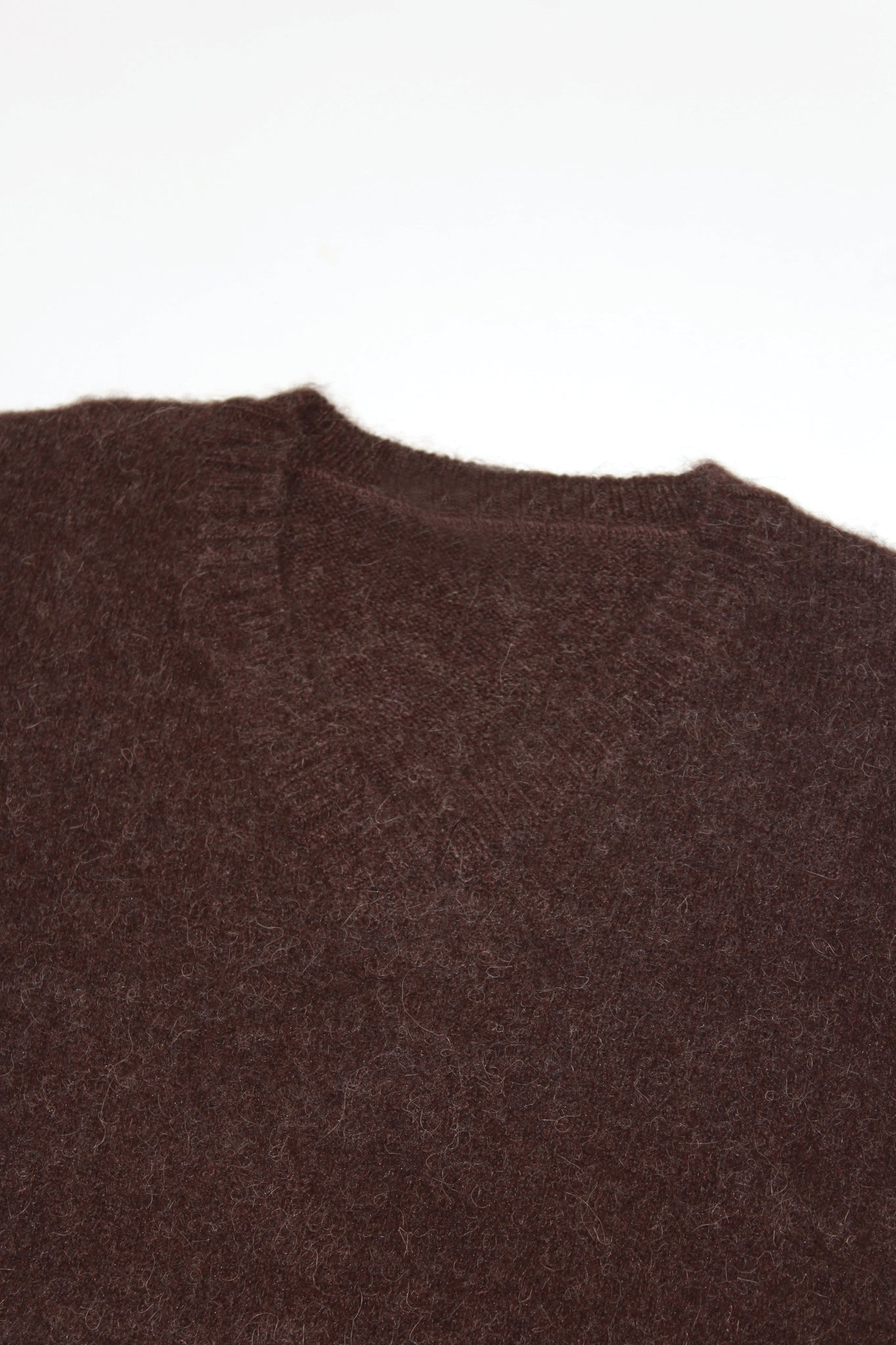 Vion Alpaca V-Neck Sweater in Brown